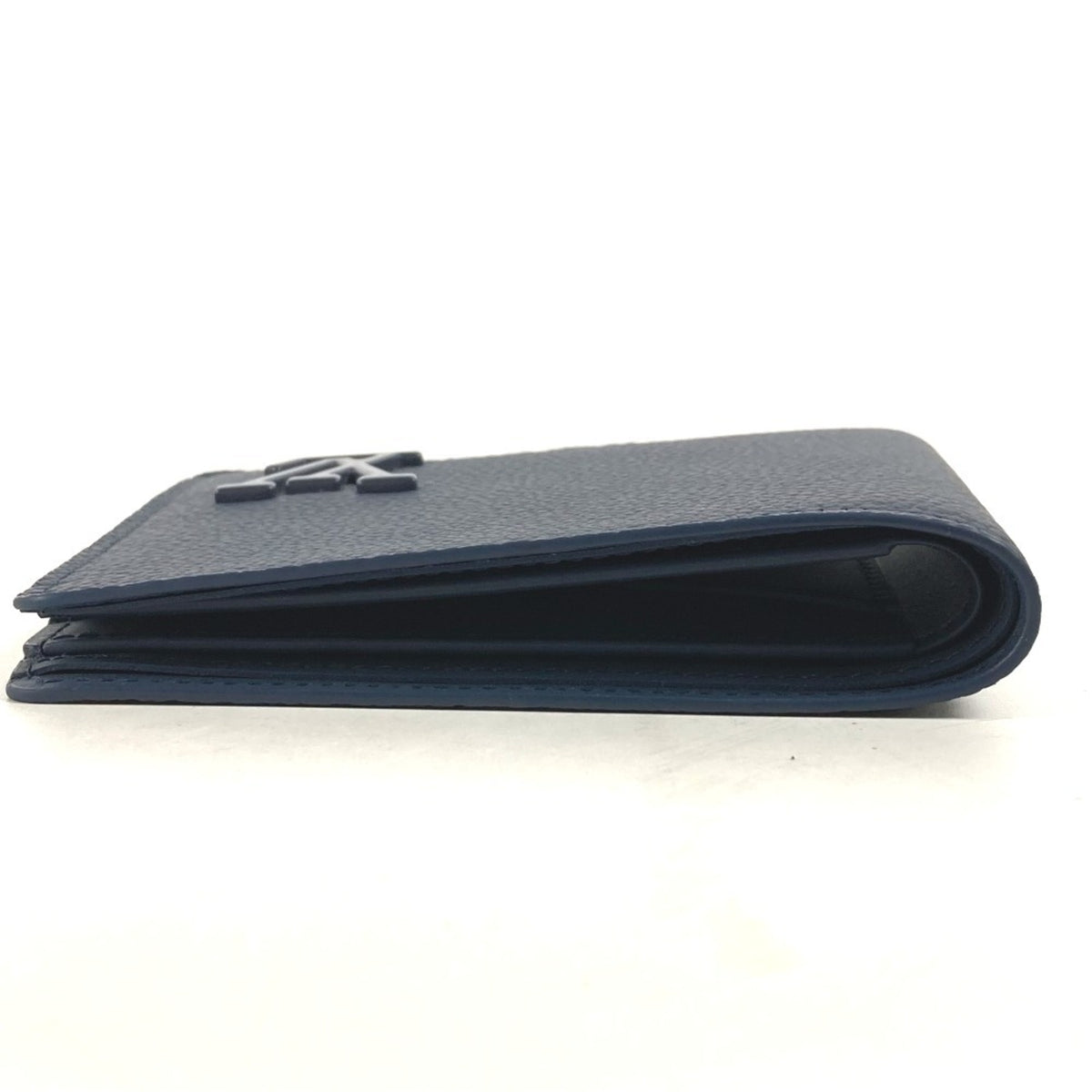 Louis Vuitton Navy Leather Wallet (Bi-Fold) (Pre-Owned)