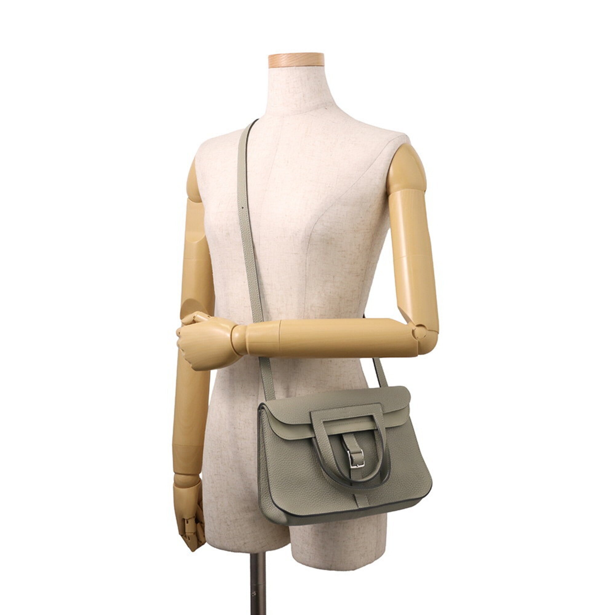 Hermes Alezan Beige Taurillon Clemence Leather Handbag (Pre-Owned)