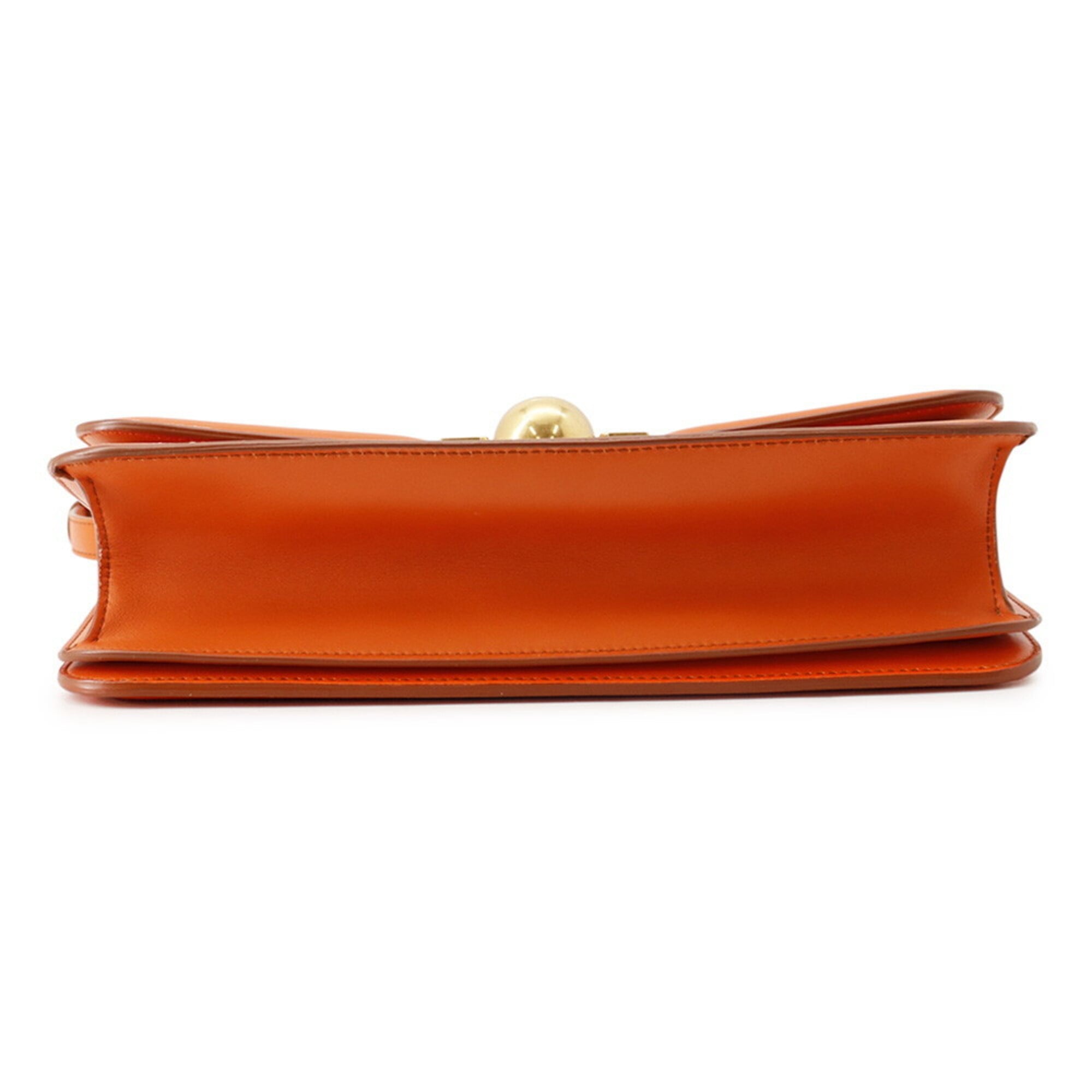 Bottega Veneta Orange Leather Shoulder Bag (Pre-Owned)