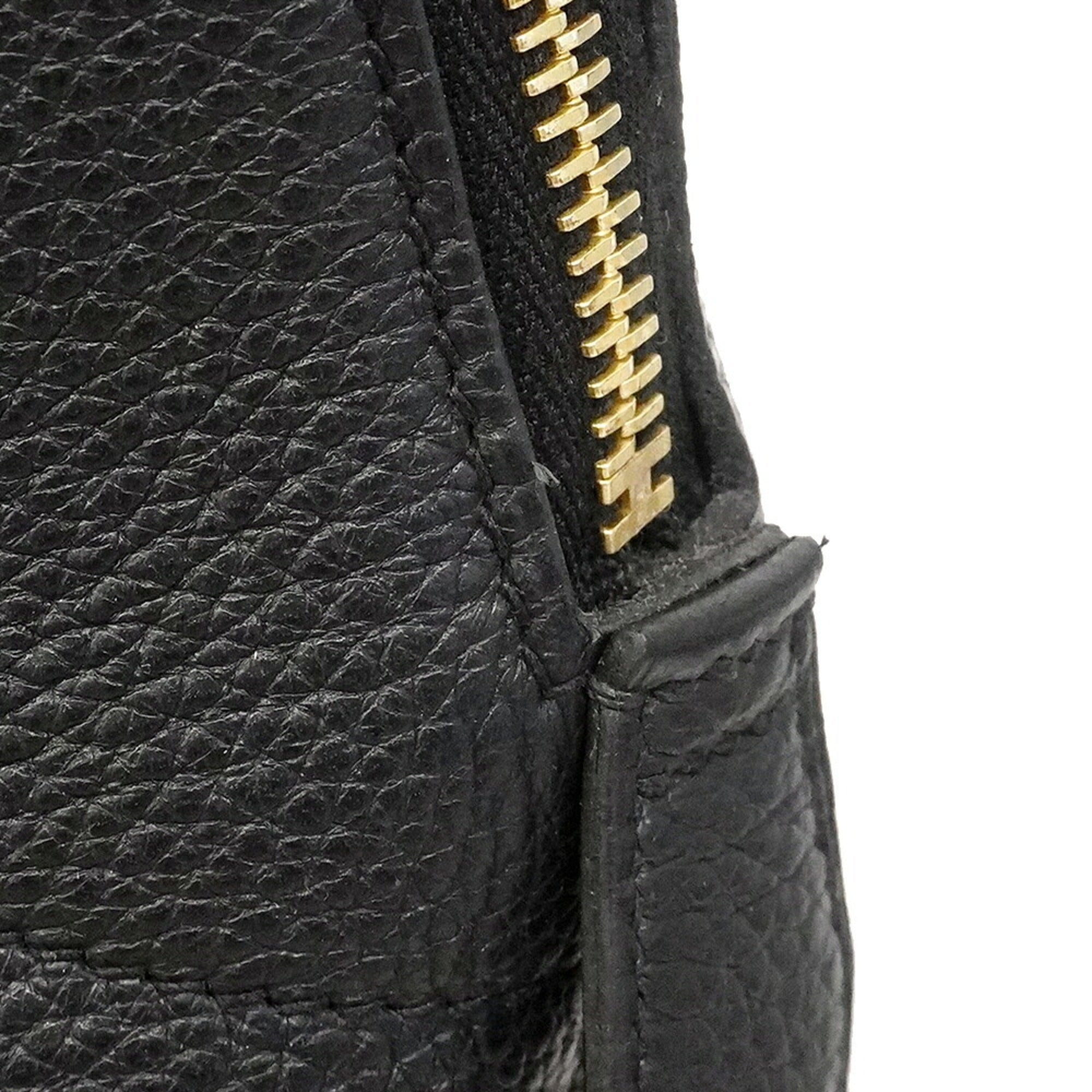 Hermes Black Taurillon Clemence Leather Handbag (Pre-Owned)