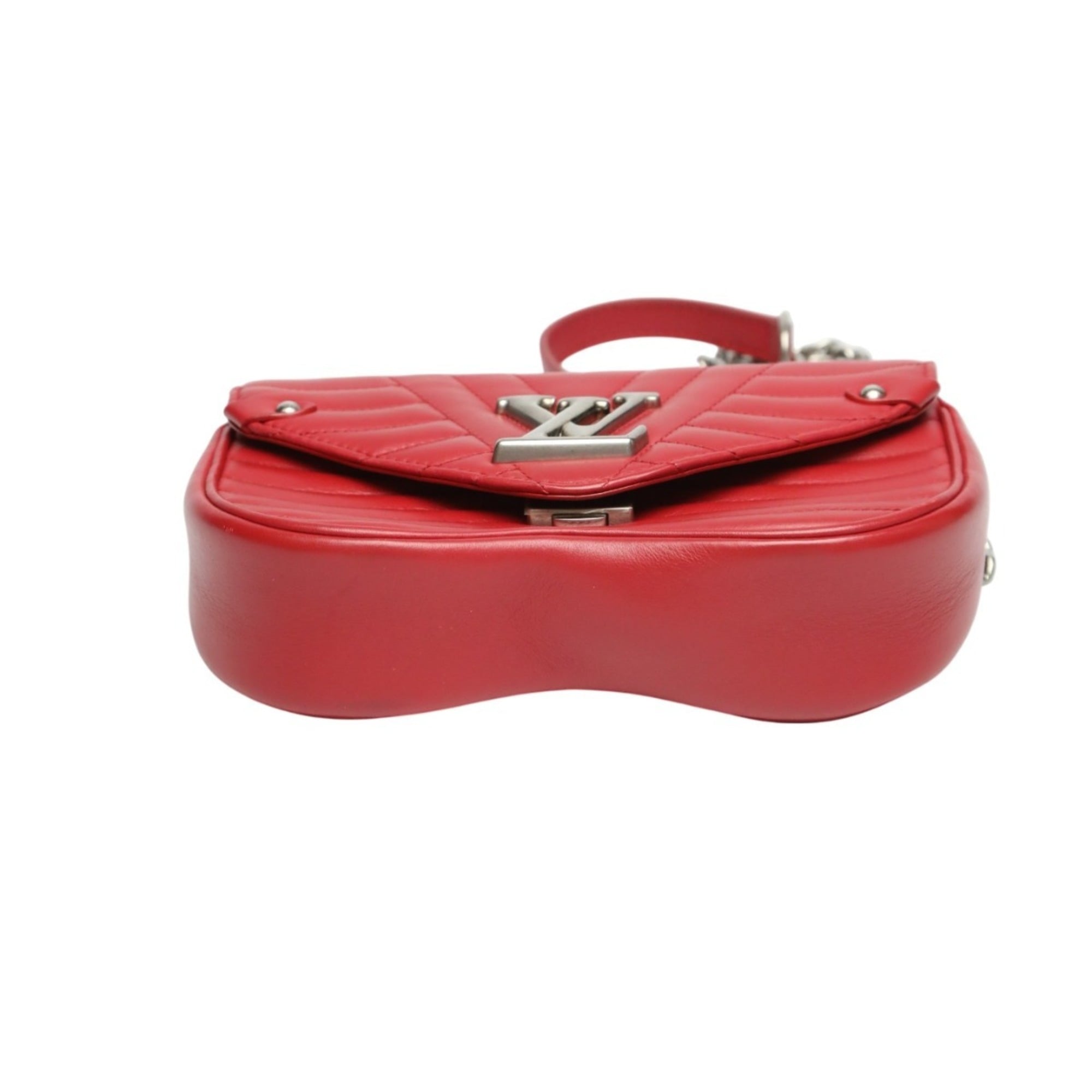 Louis Vuitton Red Color Leather Shoulder Bag (Pre-Owned)