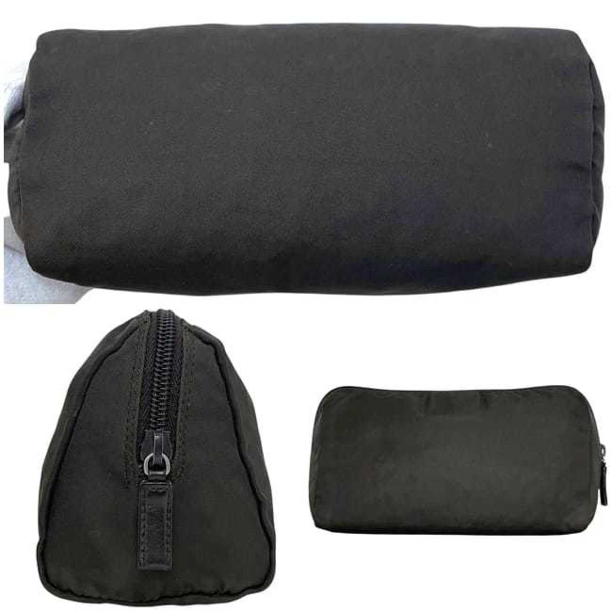 Prada Brown Dark Brown Nylon Pouch (Pre-Owned)
