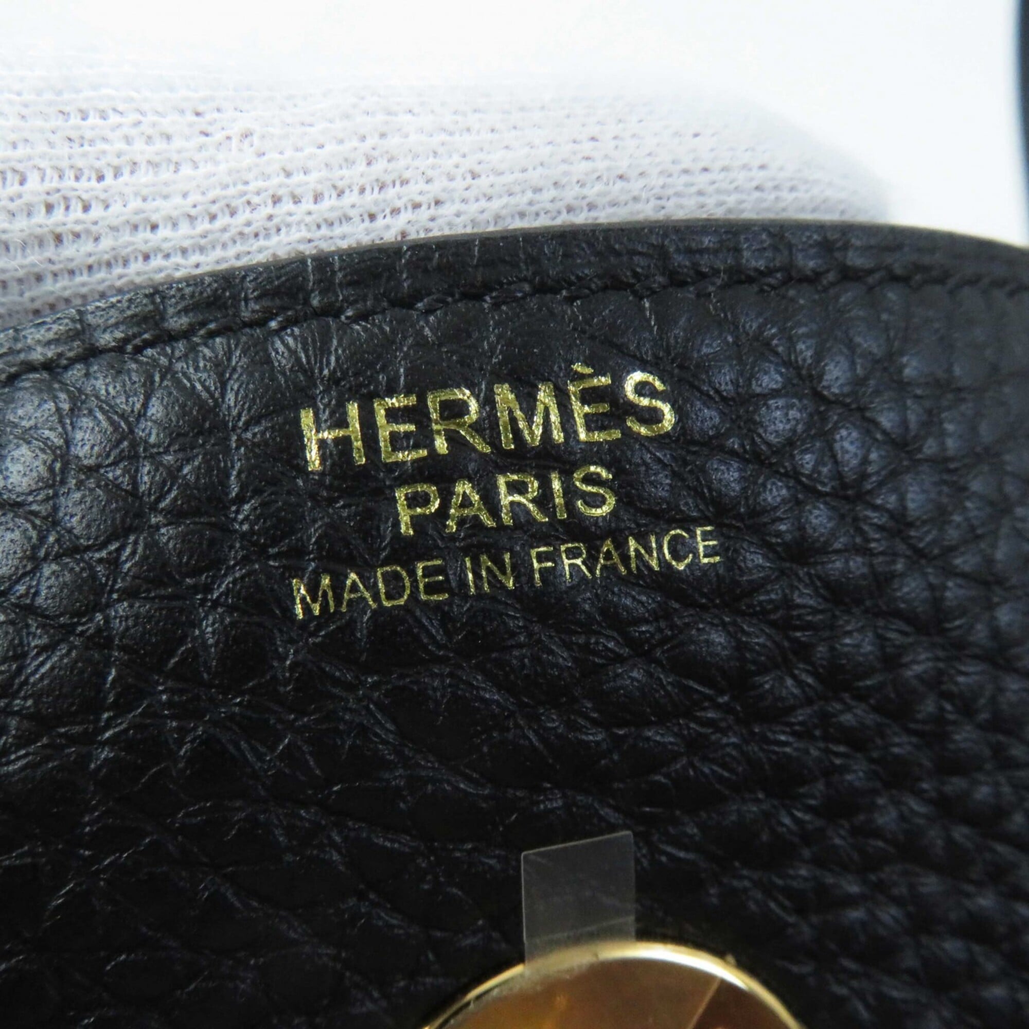 Hermes Lindy Black Taurillon Clemence Leather Shoulder Bag (Pre-Owned)