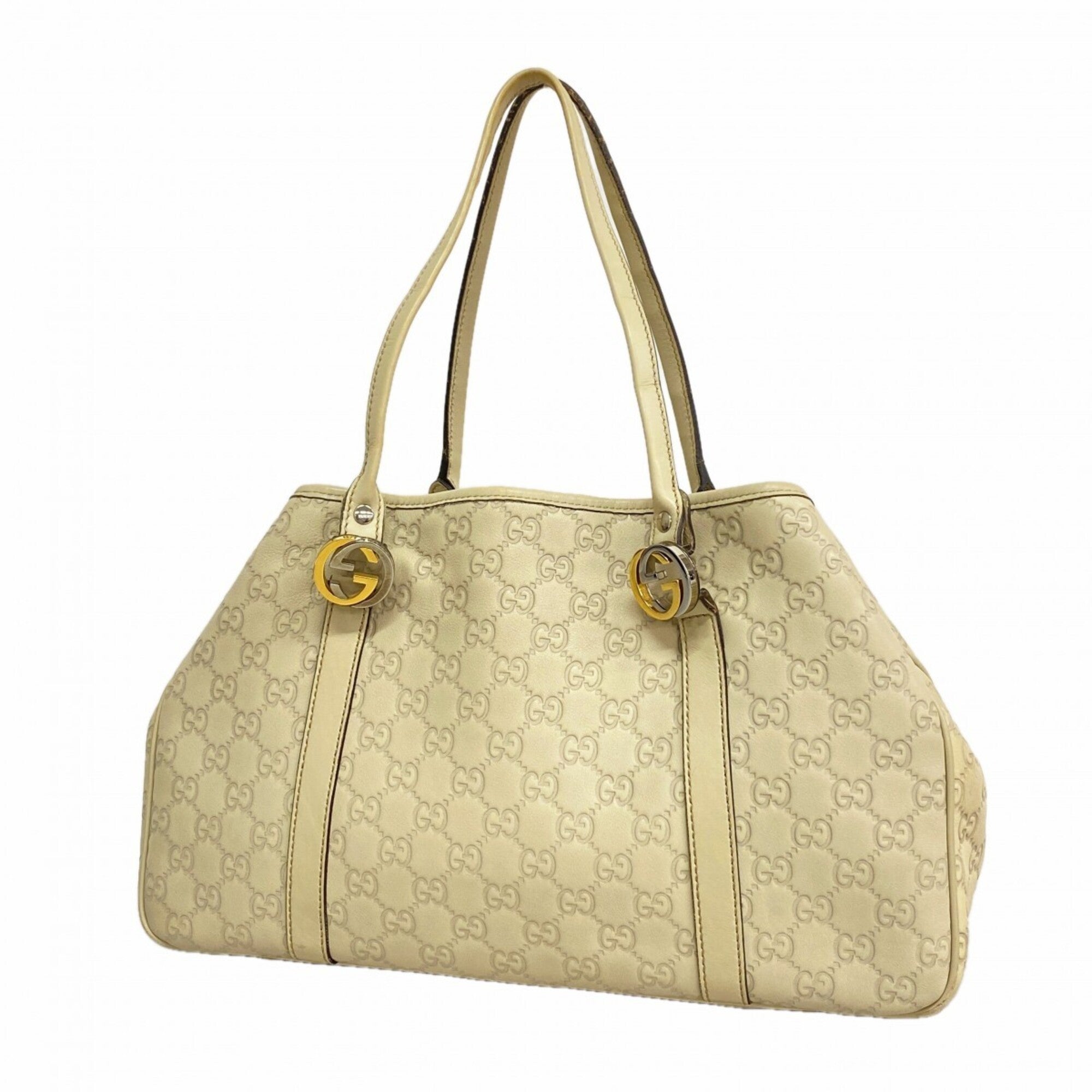 Gucci Beige Leather Tote Bag (Pre-Owned)