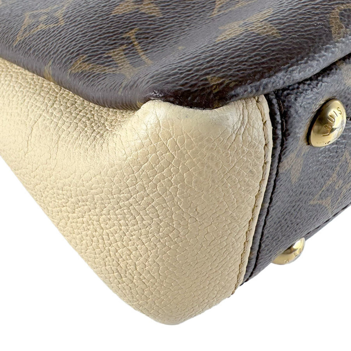 Louis Vuitton Brown Light Beige Monogram Monogram Leather Handbag (Pre-Owned)