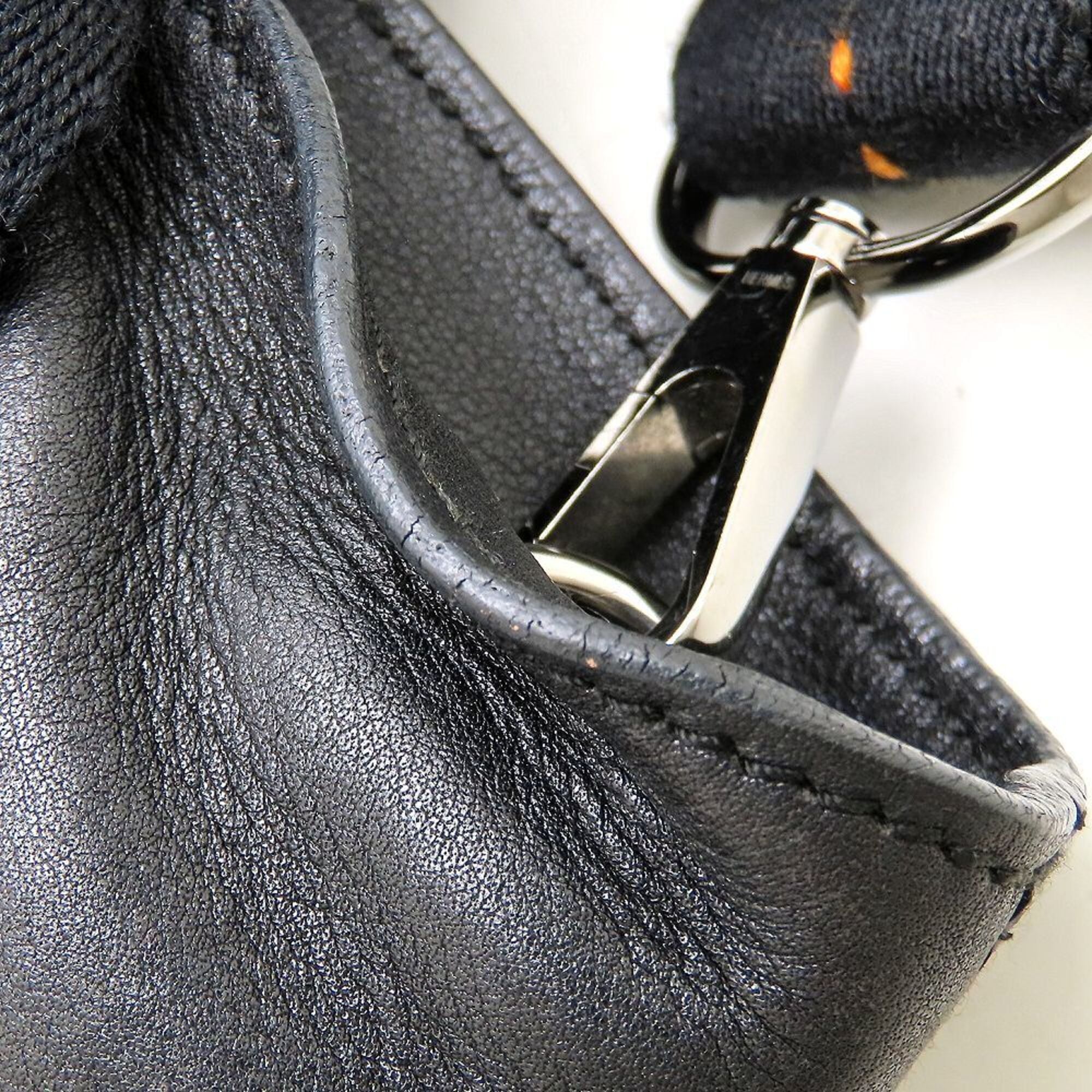 Hermes Black Veau Derma Handbag (Pre-Owned)