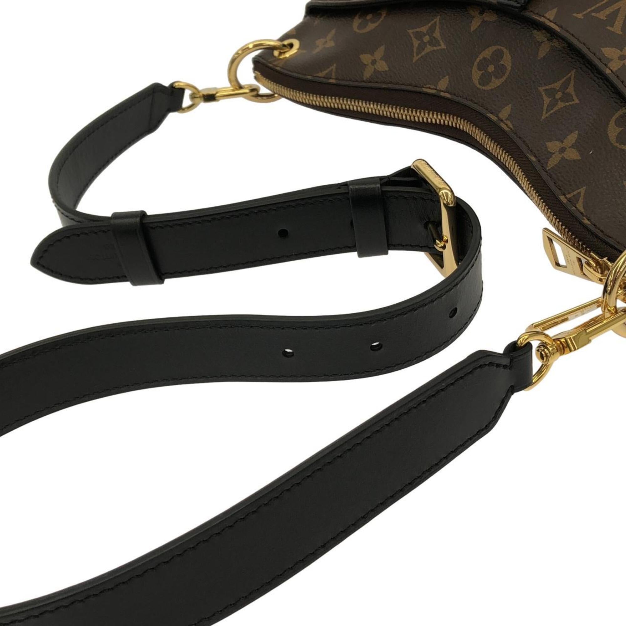 Louis Vuitton Black Marron Coated Canvas Shoulder Bag (Pre-Owned)