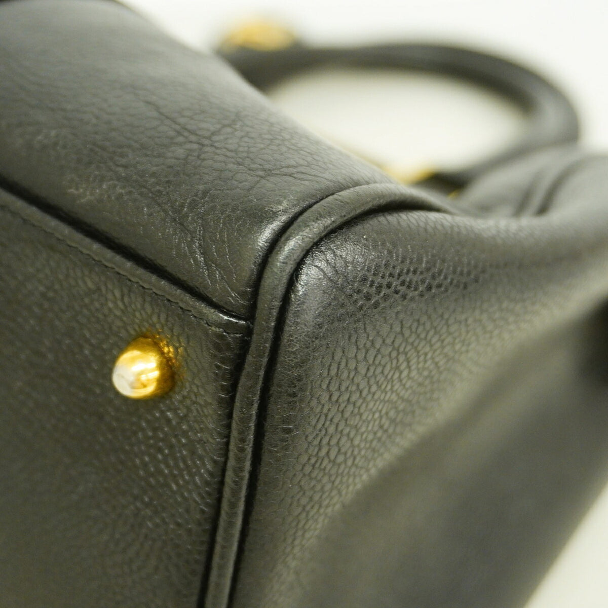 Chanel Black Grained Calfskin Boston Bag (Pre-Owned)