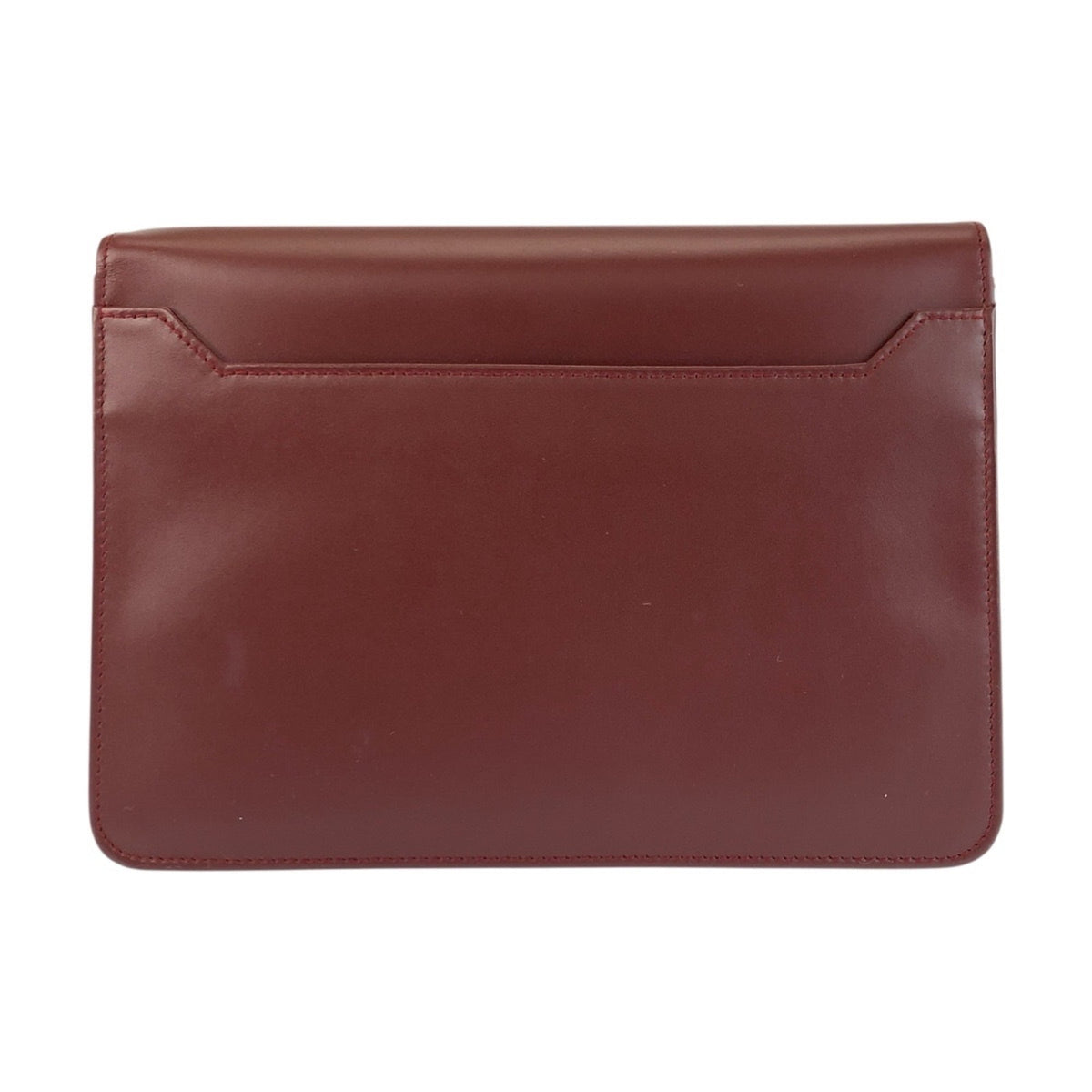 Cartier Bordeaux Leather Clutch Bag (Pre-Owned)