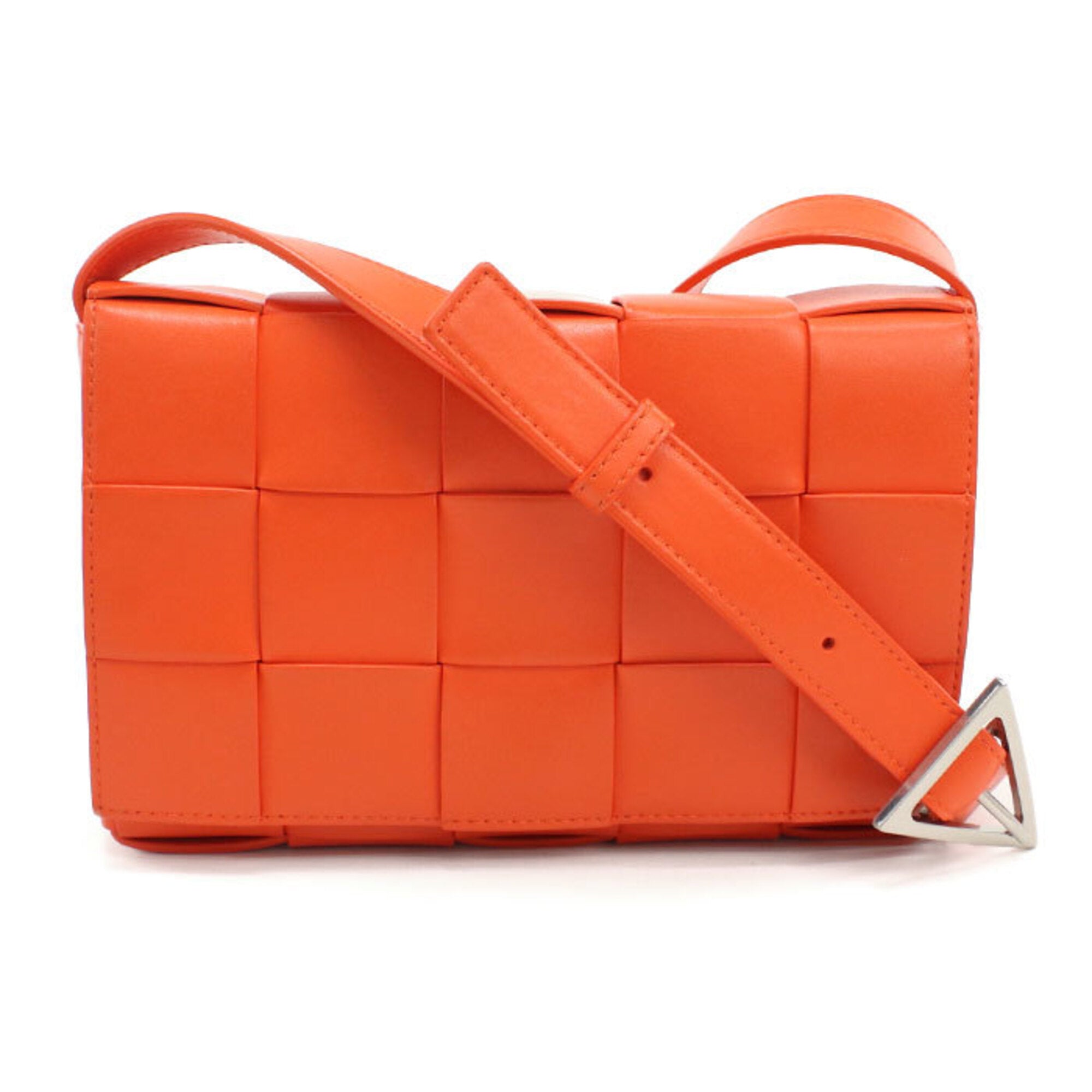 Bottega Veneta Orange Leather Shoulder Bag (Pre-Owned)