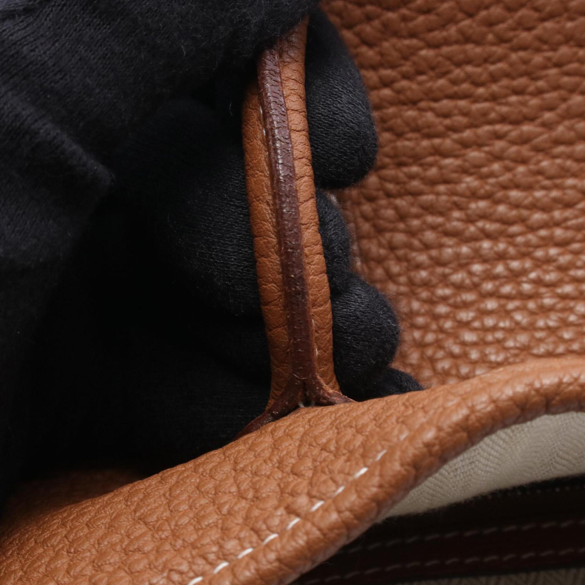 Hermes Brown Negonda Leather Handbag Tote Bag (Pre-Owned)