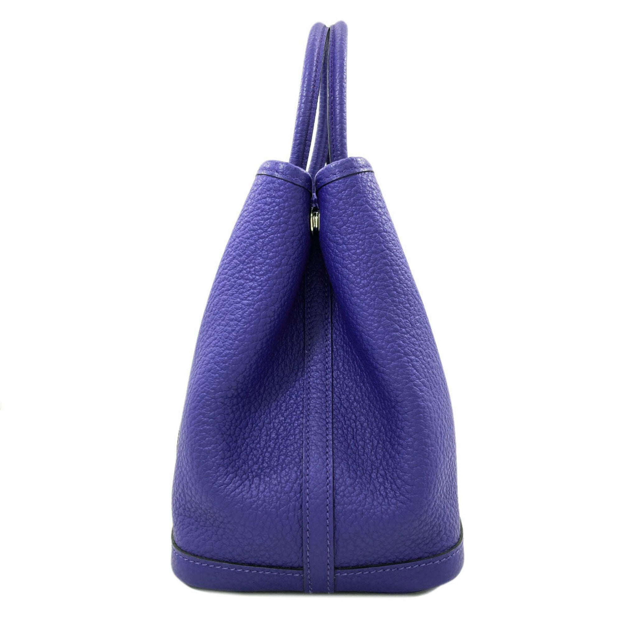Hermes Blue Vache Leather Handbag (Pre-Owned)