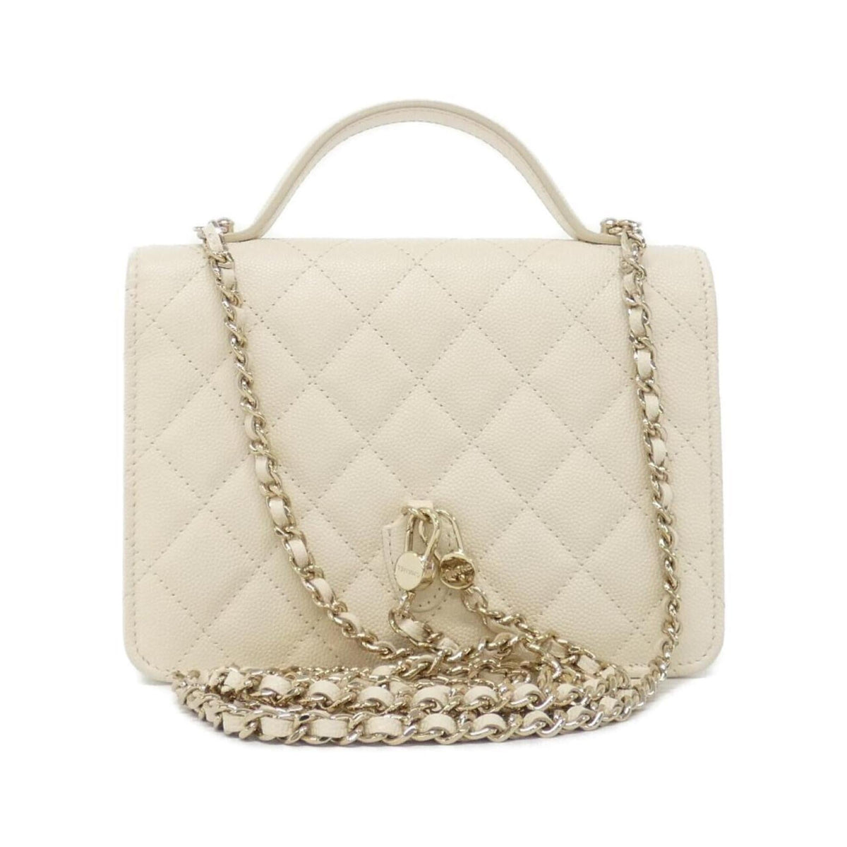 Chanel Ivory Grained Calfskin Backpack (Pre-Owned)