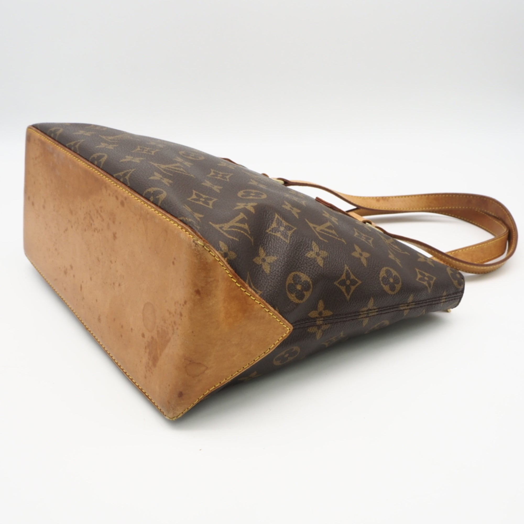Louis Vuitton Monogram Beige Brown Coated Canvas Leather Handbag (Pre-Owned)
