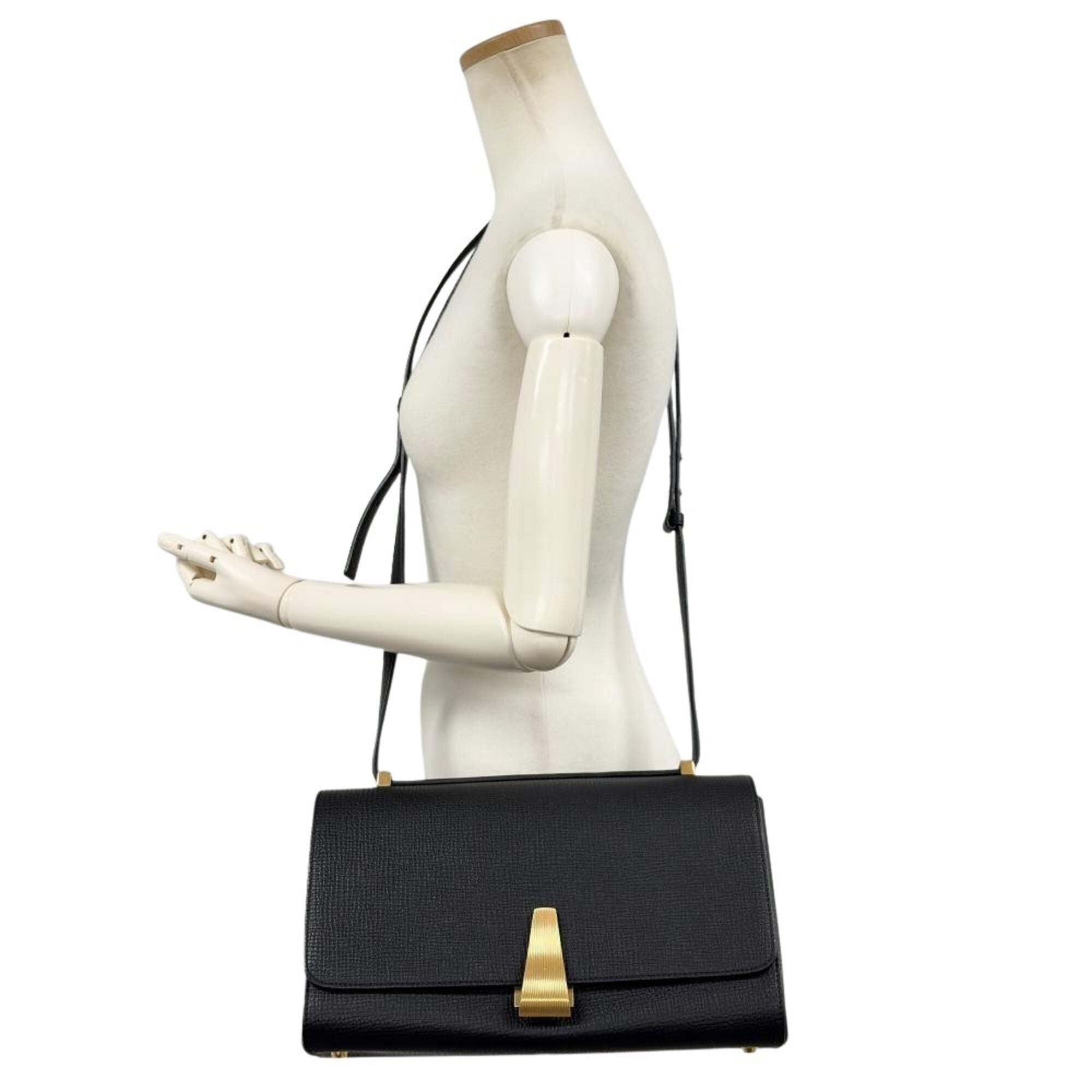Bottega Veneta Black Leather Shoulder Bag (Pre-Owned)