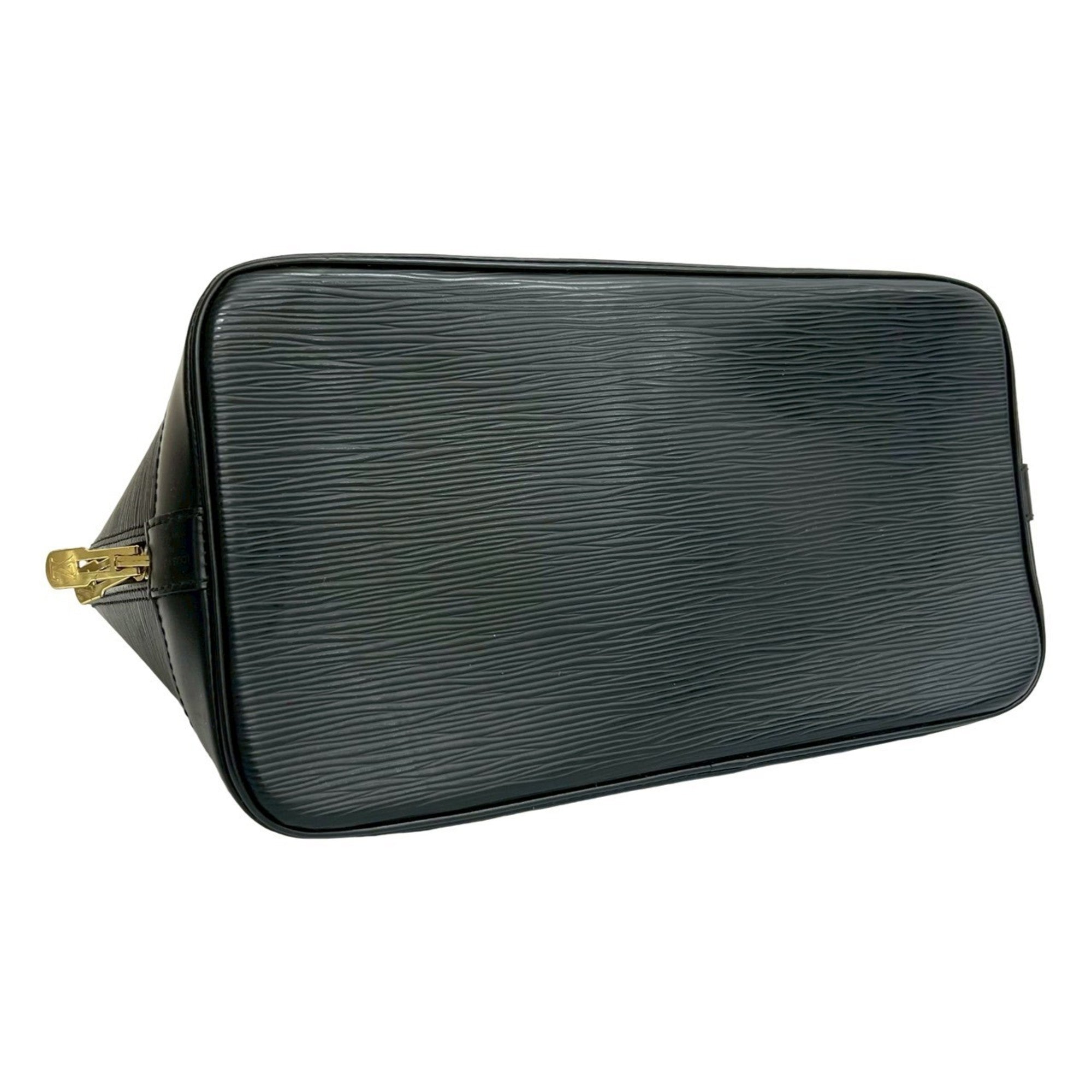 Louis Vuitton Black Leather Boston Bag Handbag (Pre-Owned)