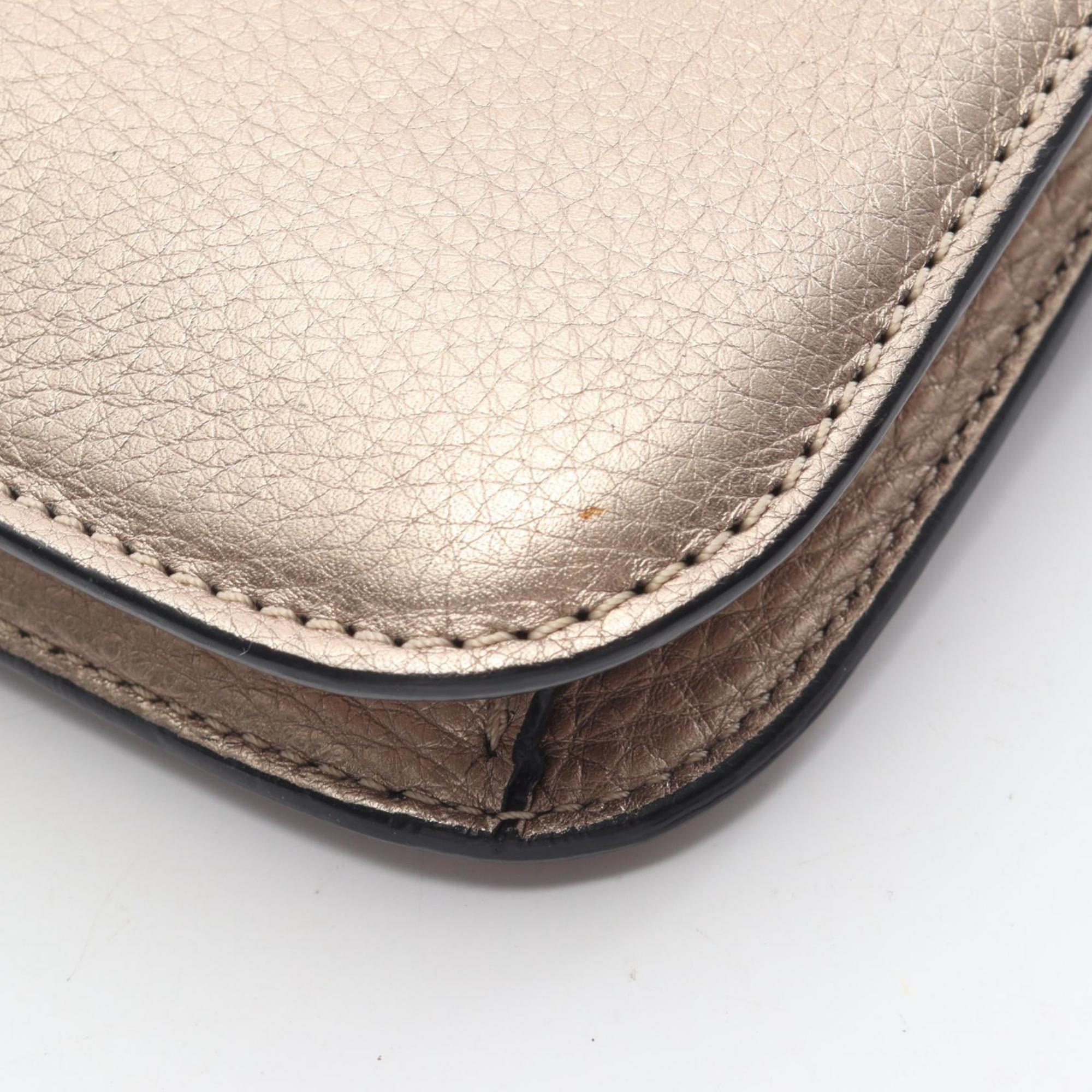 Valentino Gold Leather Shoulder Bag (Pre-Owned)