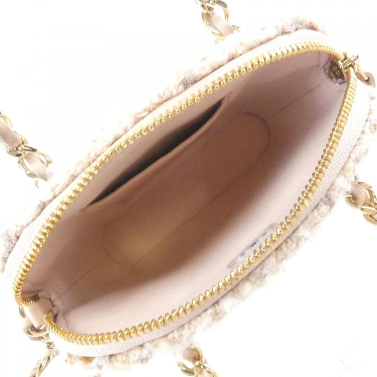 Chanel Pink Cotton Tweed Spangles Handbag Shoulder Bag (Pre-Owned)