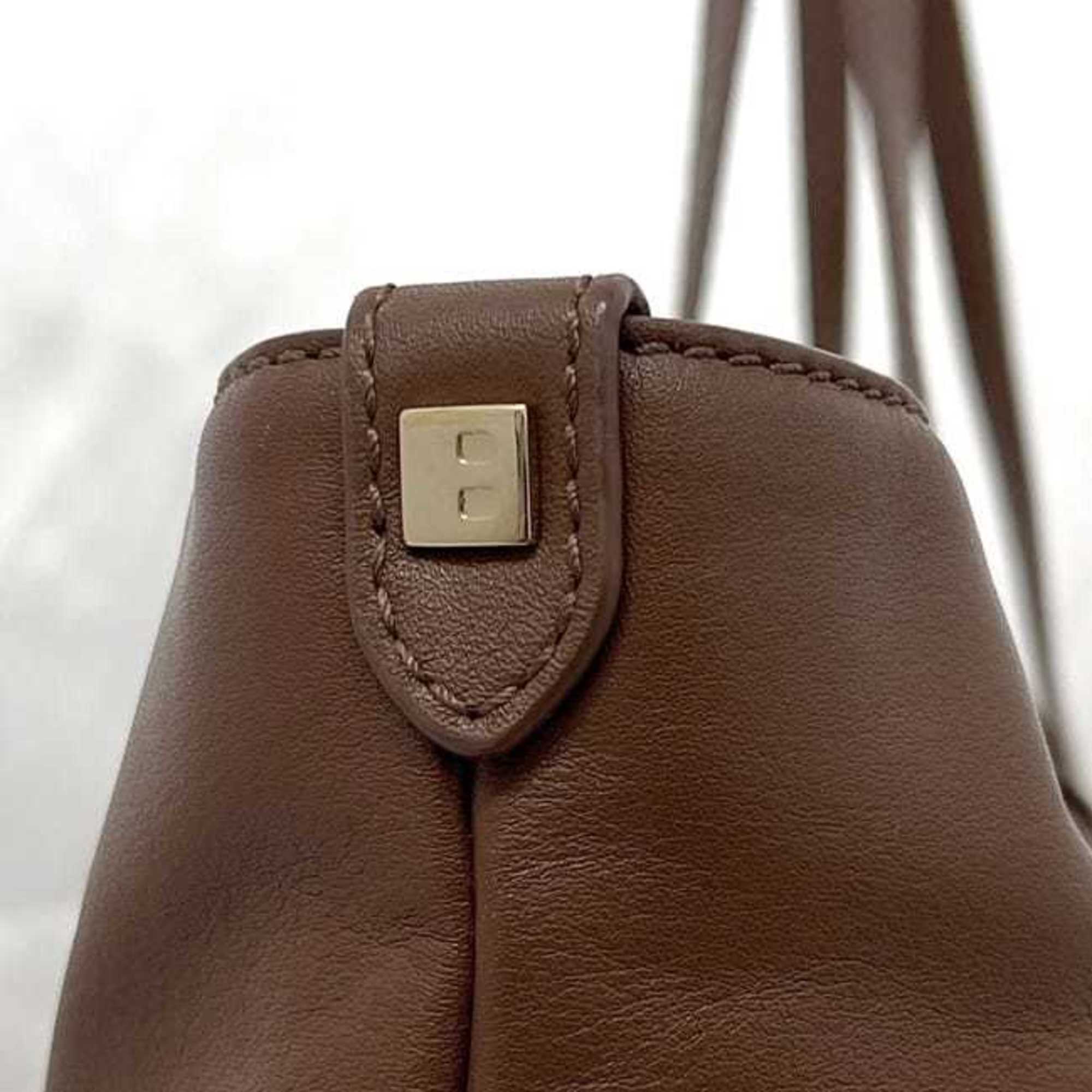 Bally Brown Leather Tote Bag (Pre-Owned)