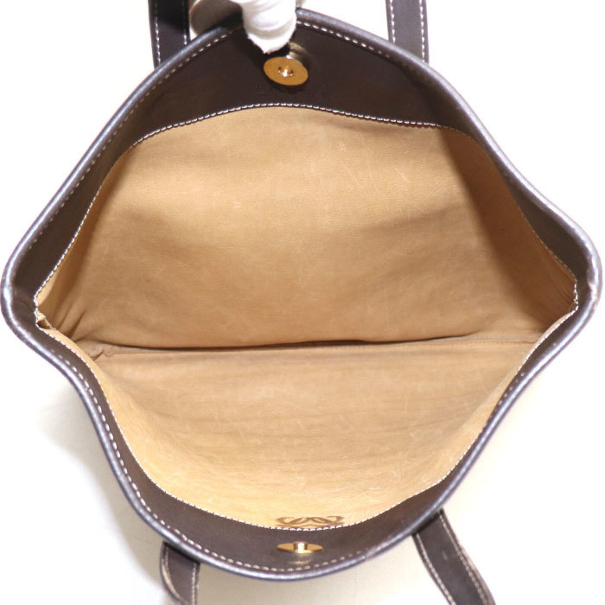 Loewe Beige Brown Suede Leather Tote Bag (Pre-Owned)