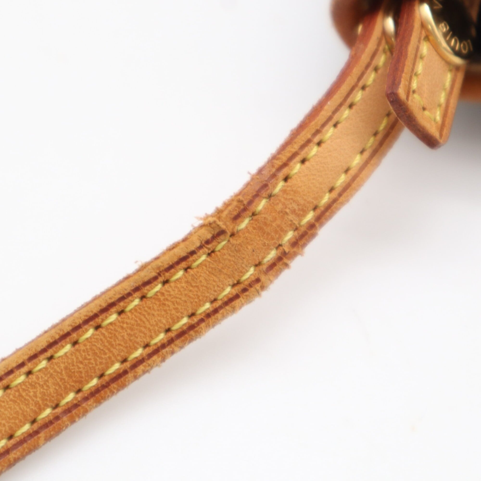 Louis Vuitton Beige Brown Monogram Coated Canvas Leather Pochette Shoulder Bag (Pre-Owned)