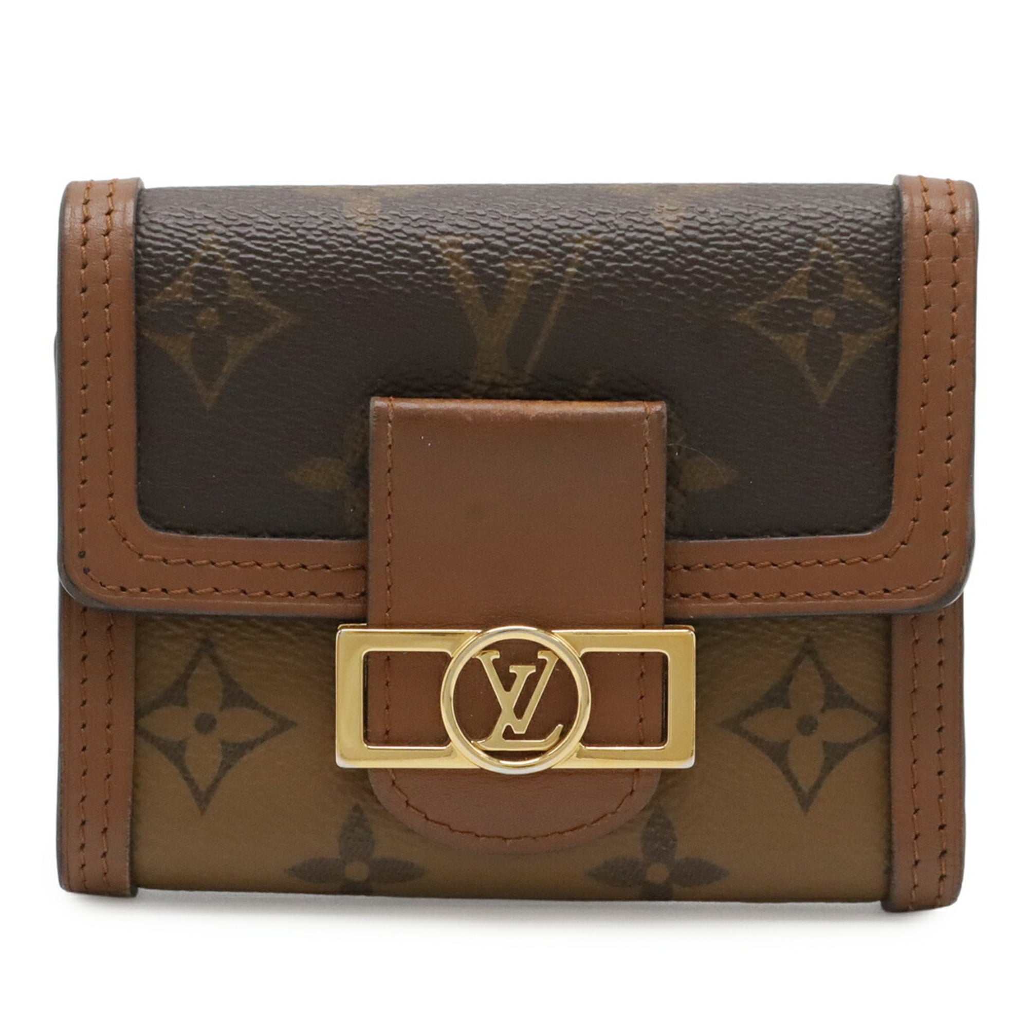 Louis Vuitton Galle Light Brown Monogram Monogram Monogram Reverse Wallet (Tri-Fold) (Pre-Owned)