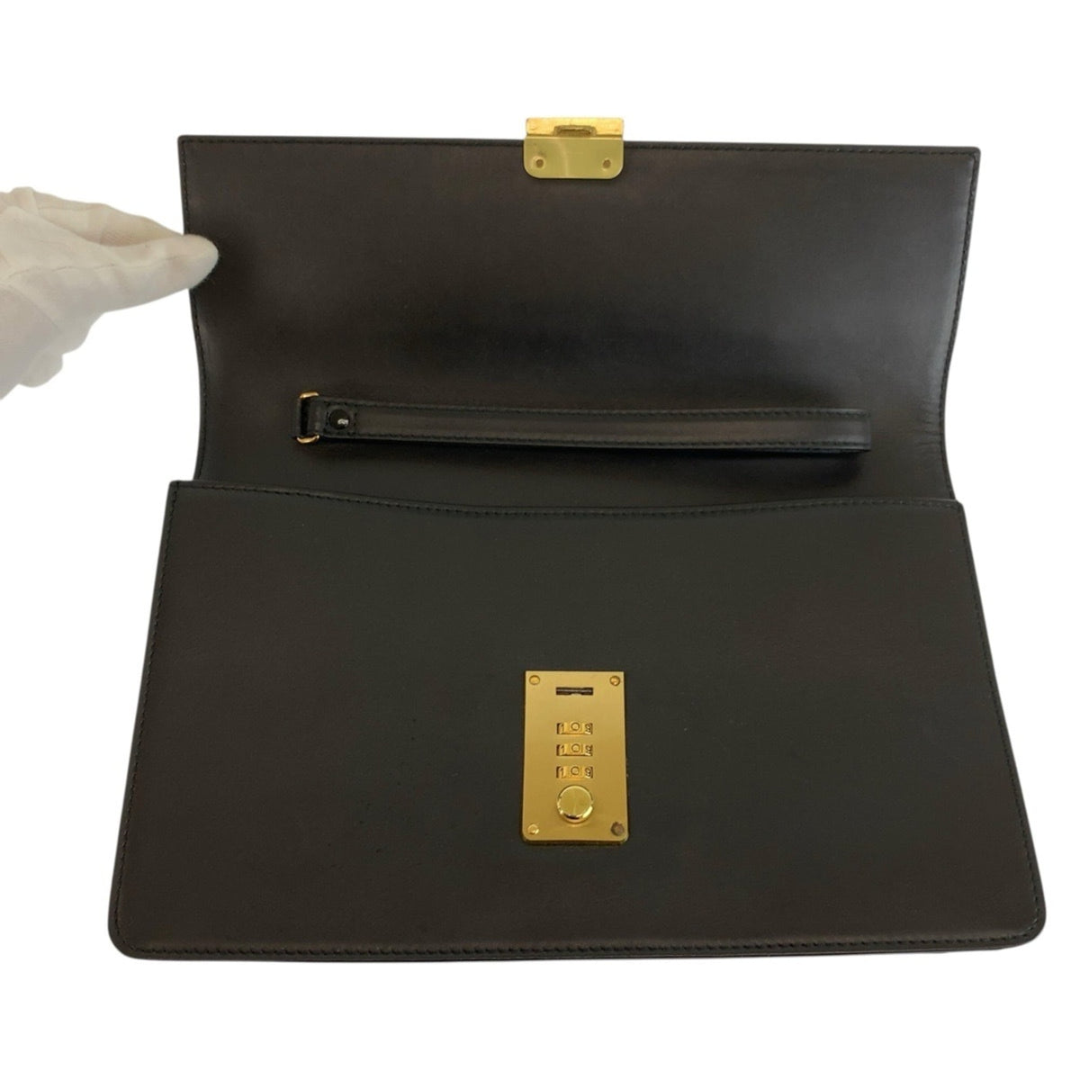 Dunhill Black Leather Clutch Bag (Pre-Owned)