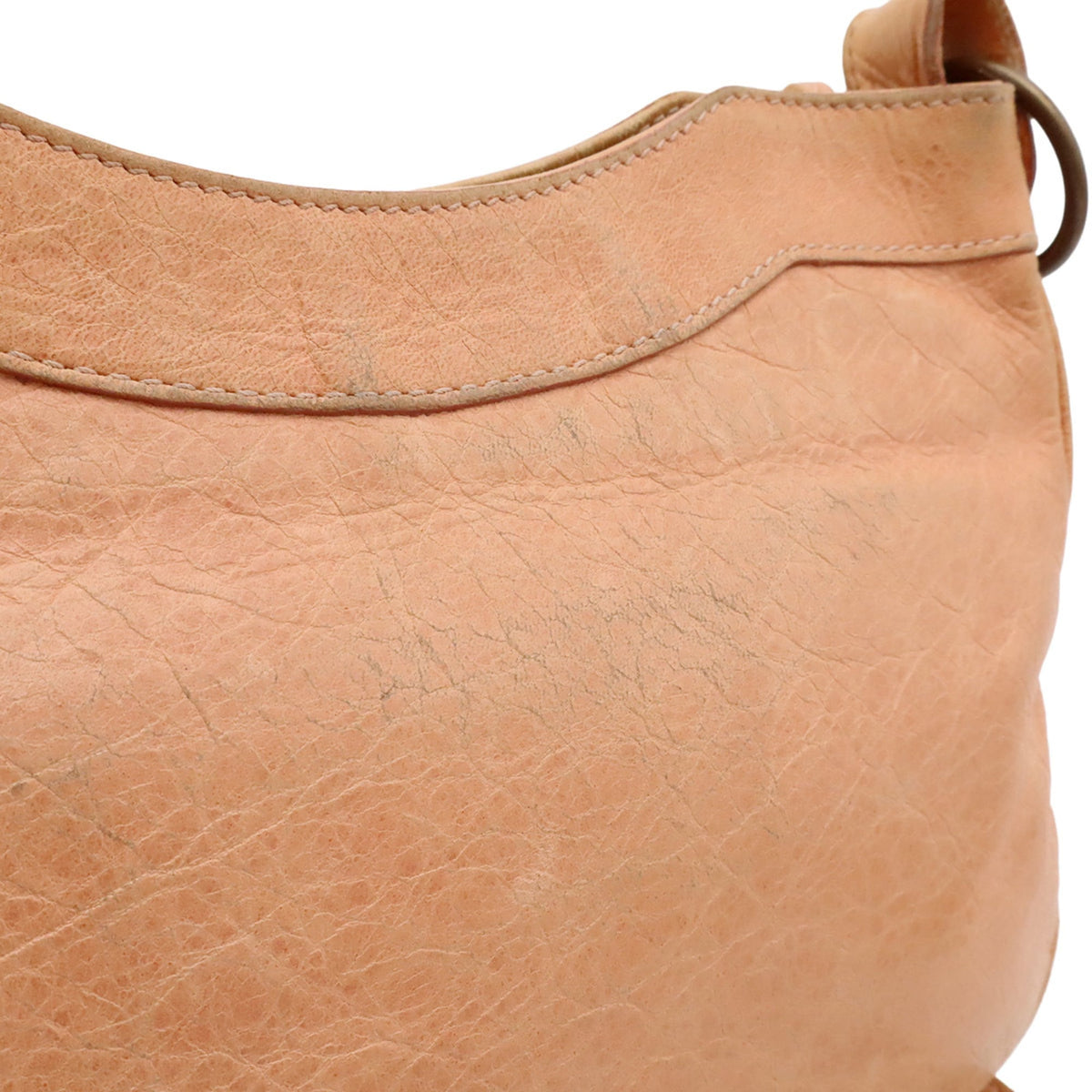 Balenciaga Hip Salmon Pink Leather Clutch Bag Pochette Shoulder Bag (Pre-Owned)