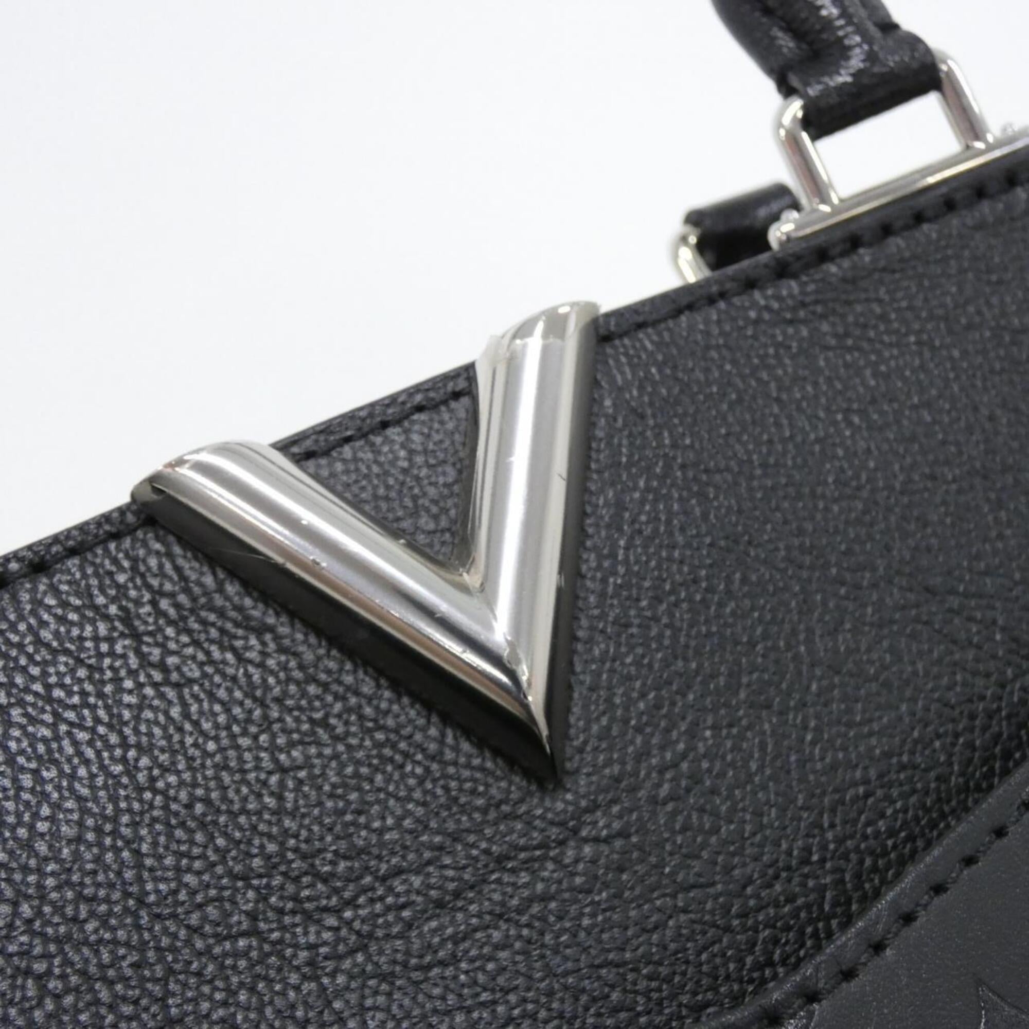 Louis Vuitton Black Leather Handbag (Pre-Owned)