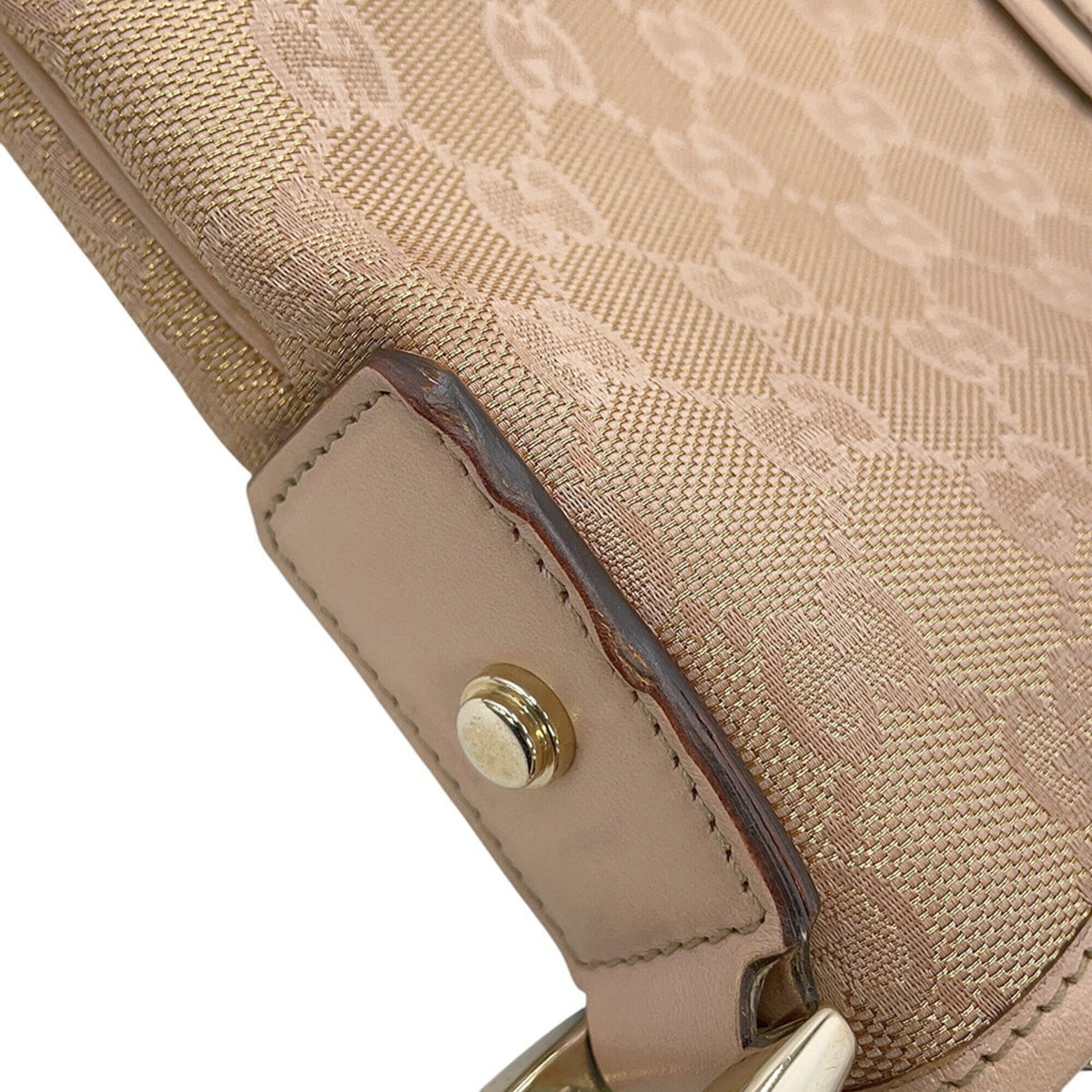 Gucci Pink Beige Gg Canvas Handbag Shoulder Bag (Pre-Owned)