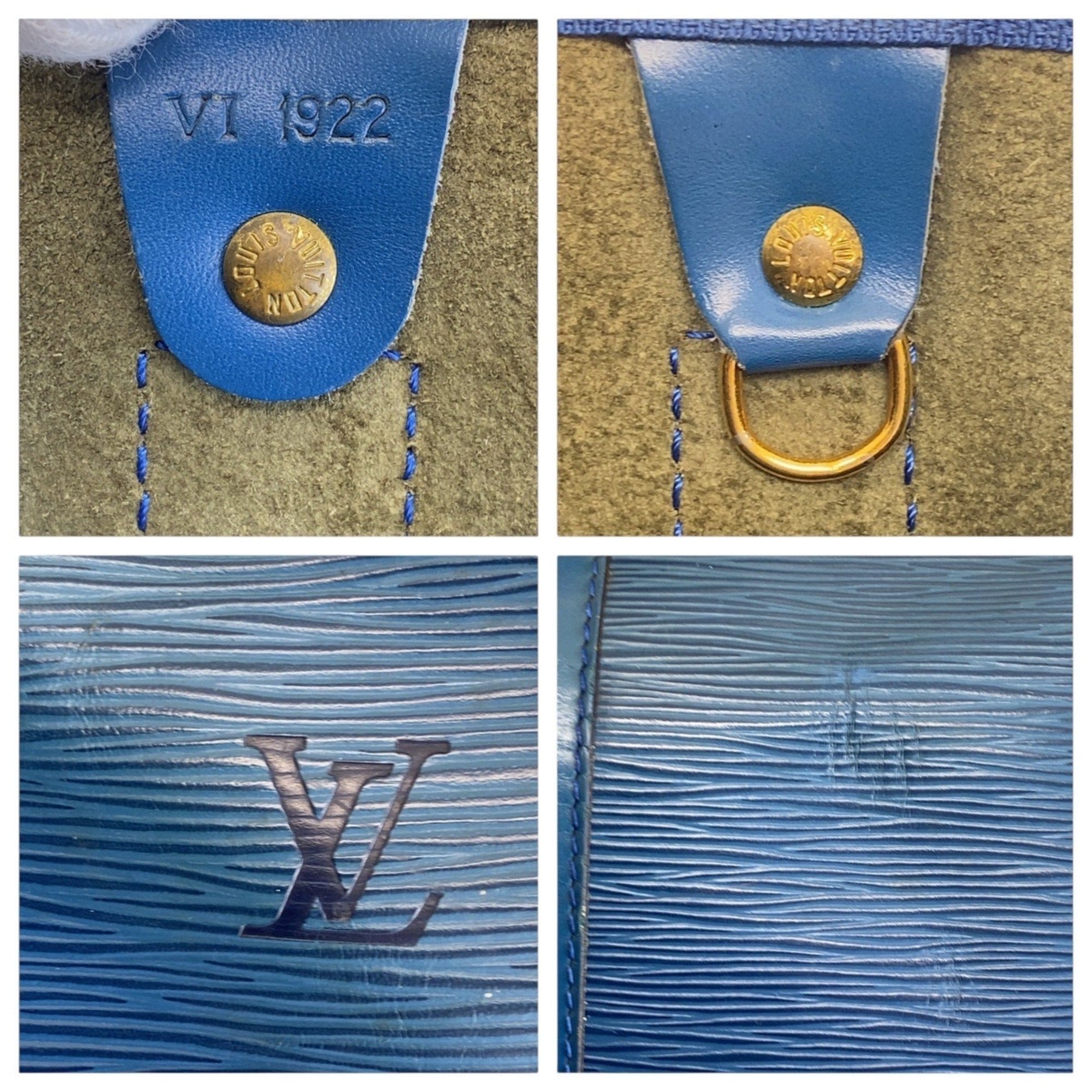 Louis Vuitton Blue Epi Leather Boston Bag (Pre-Owned)
