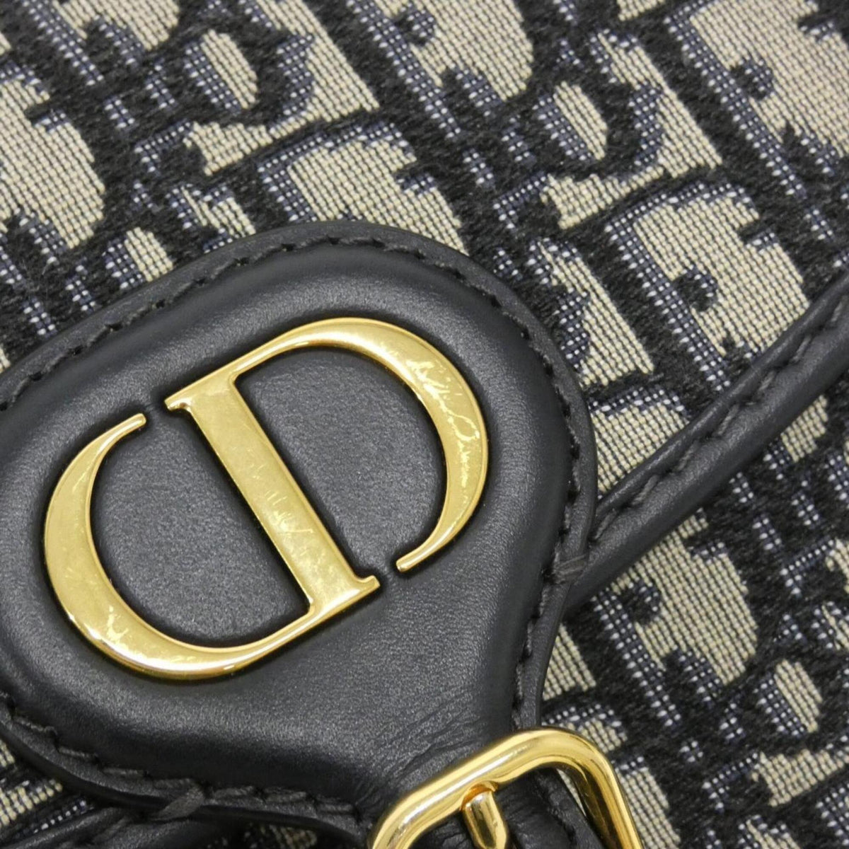 Christian Dior Blue Canvas Leather Shoulder Bag (Pre-Owned)