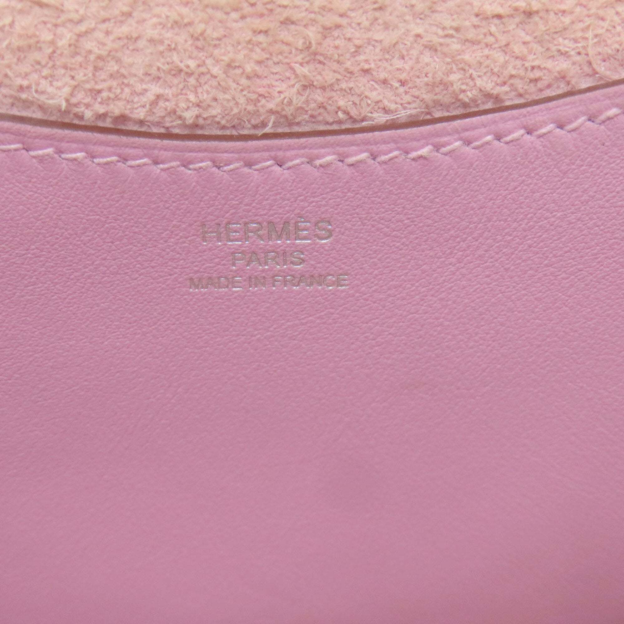 Hermes Pink Taurillon Clemence Leather Handbag (Pre-Owned)