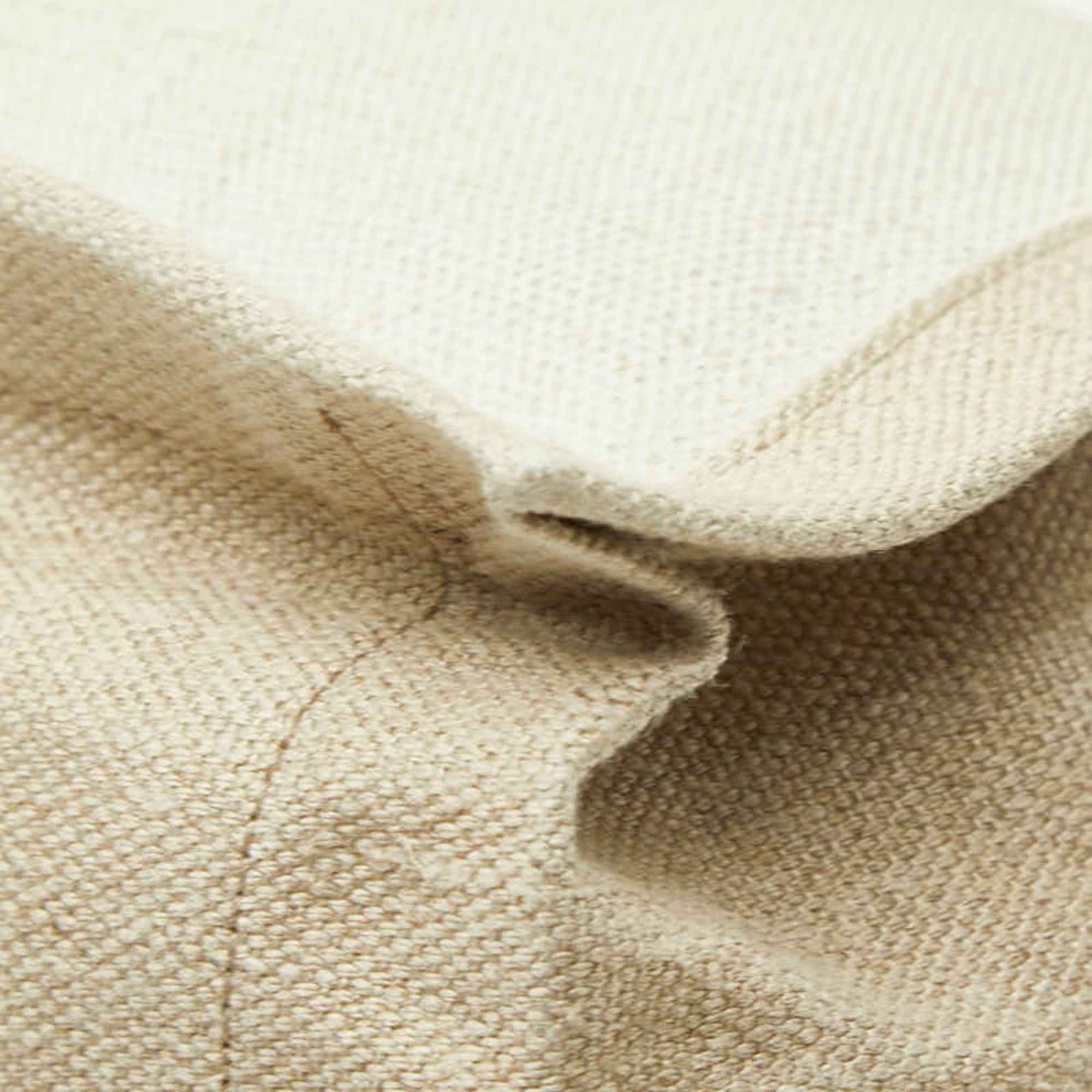 Saint Laurent Beige White Canvas Hemp Linen Leather Handbag Tote Bag (Pre-Owned)