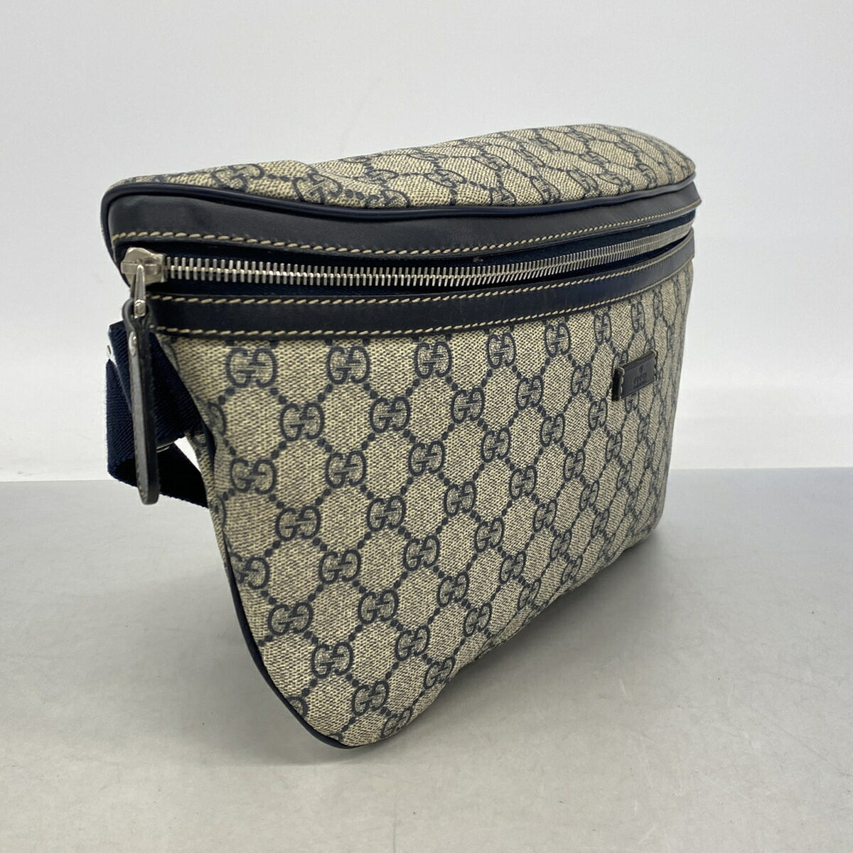 Gucci Brown Navy Pvc Fanny Pack (Pre-Owned)