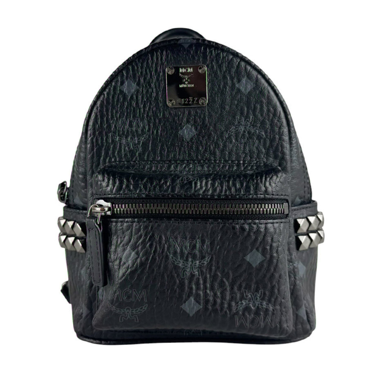 Mcm Black Leather Backpack (Pre-Owned)