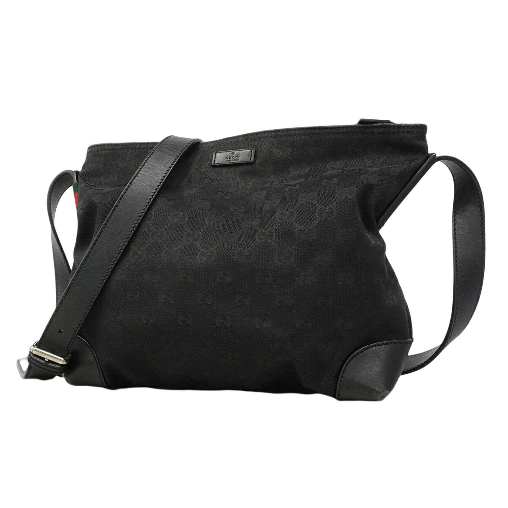 Gucci Black Canvas Shoulder Bag (Pre-Owned)