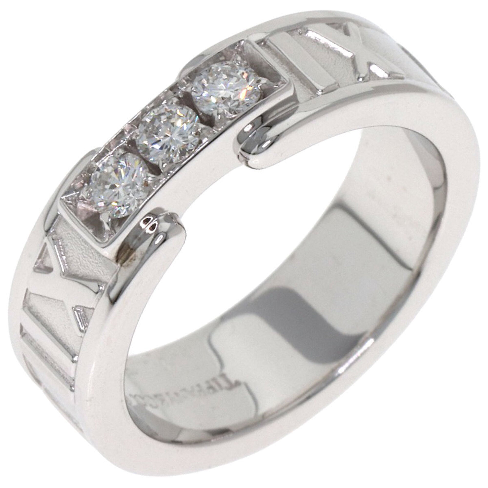 Tiffany Atlas White Gold (18K) Band Ring (Pre-Owned)