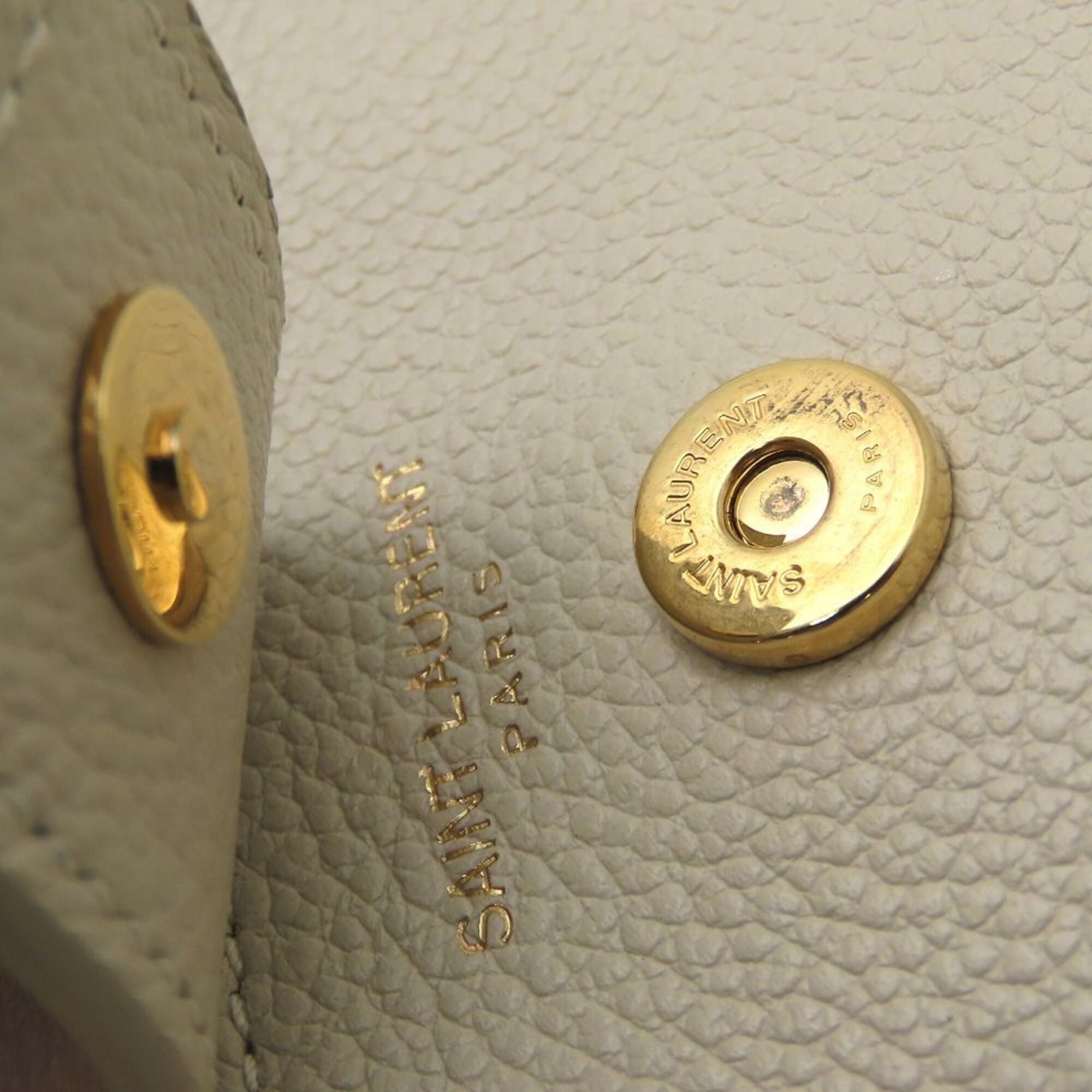 Yves Saint Laurent Ivory Leather Handbag (Pre-Owned)