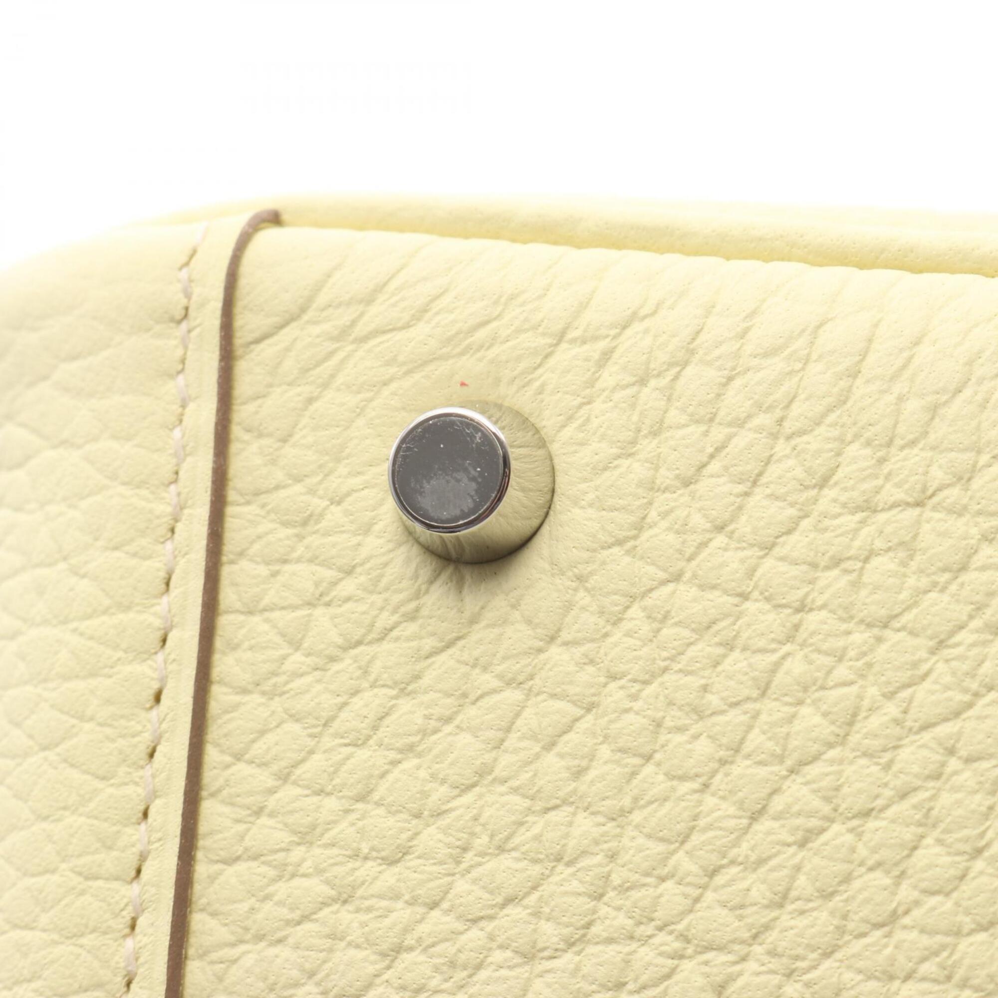 Hermes Ivory Yellow Taurillon Clemence Leather Leather Handbag Shoulder Bag (Pre-Owned)