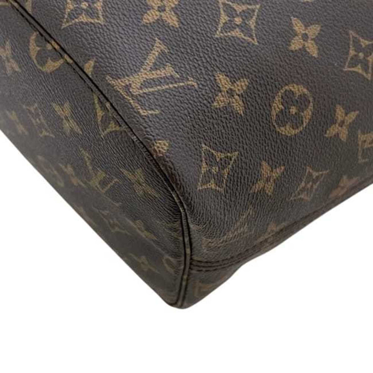 Louis Vuitton Brown Monogram Canvas Leather Tote Bag (Pre-Owned)