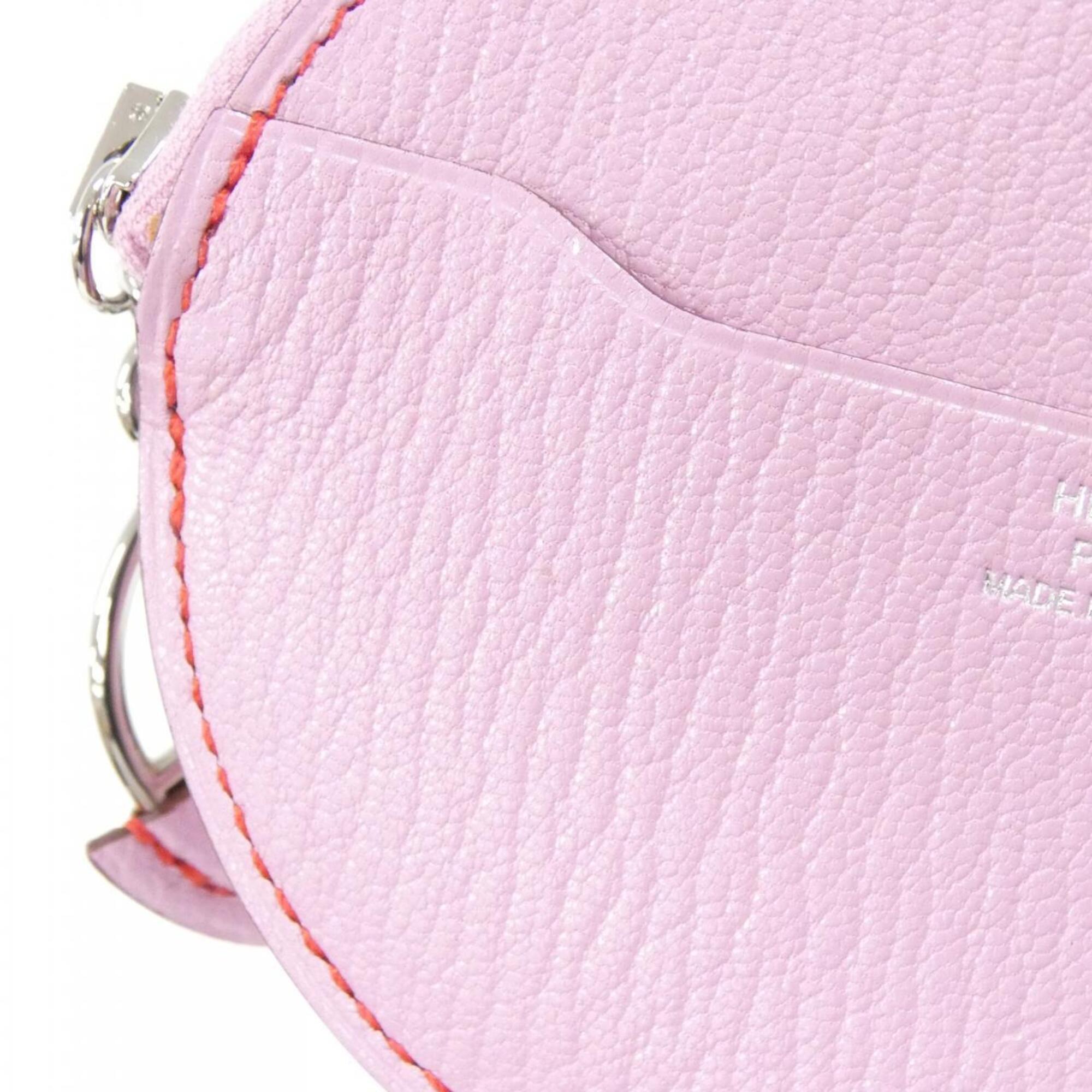 Hermes Pink Chevre Leather Coin Purse/Coin Case (Pre-Owned)