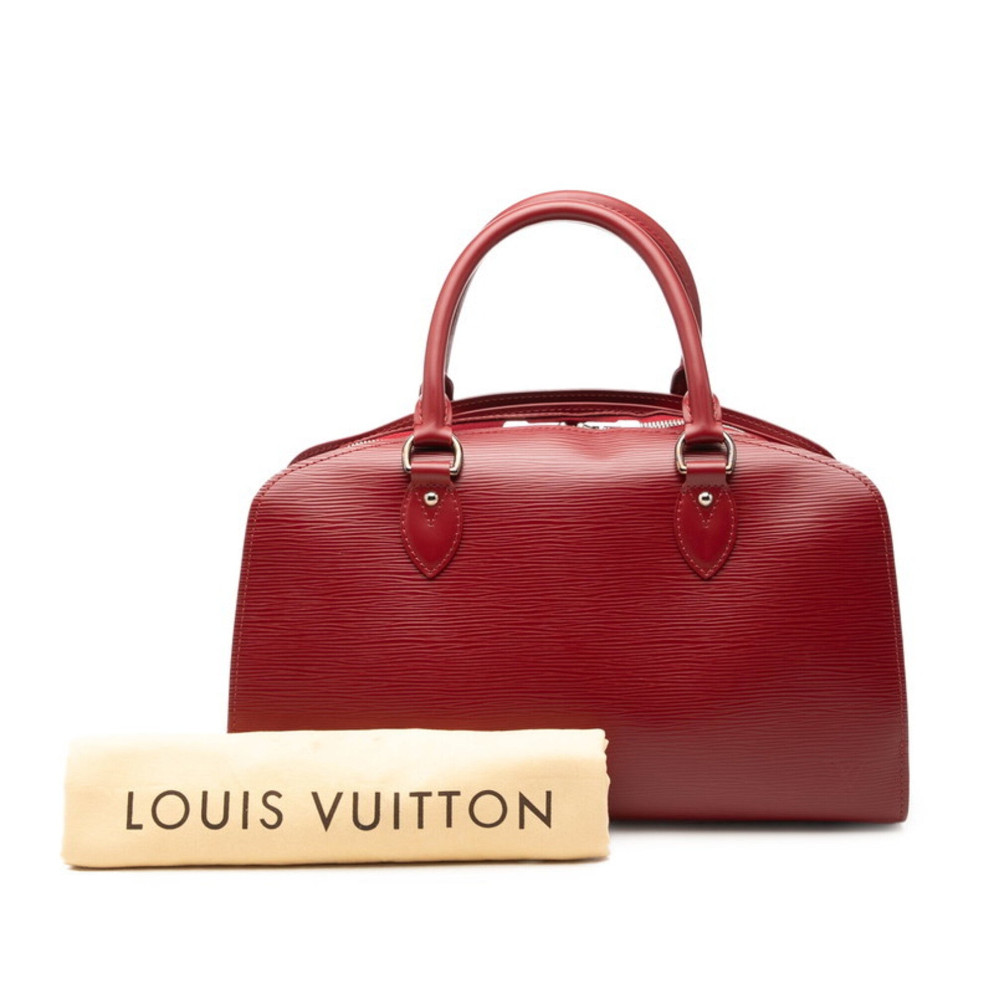 Louis Vuitton Red Color Ruby Leather Handbag (Pre-Owned)