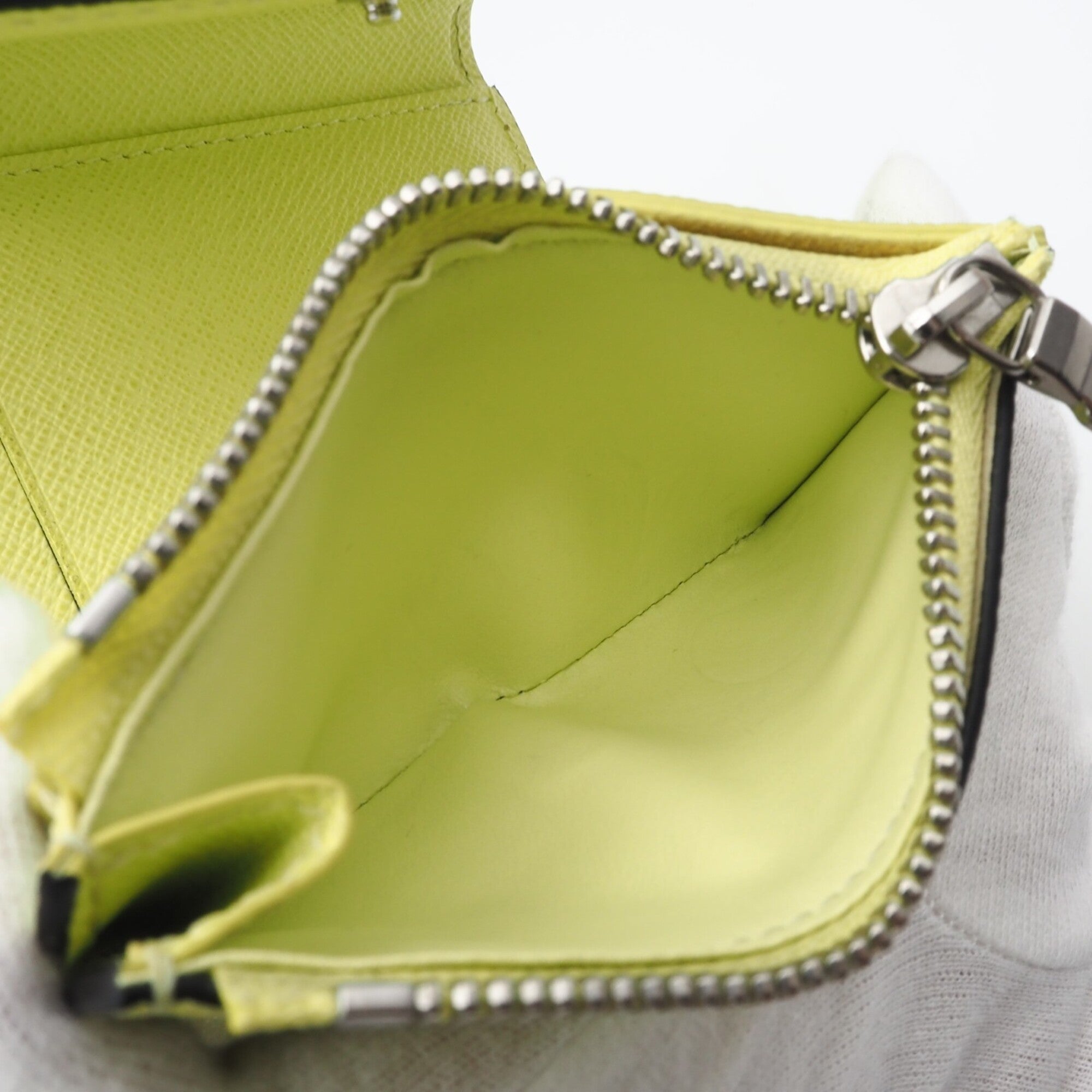 Louis Vuitton Taigarama Yellow Coated Canvas Wallet (Tri-Fold) (Pre-Owned)