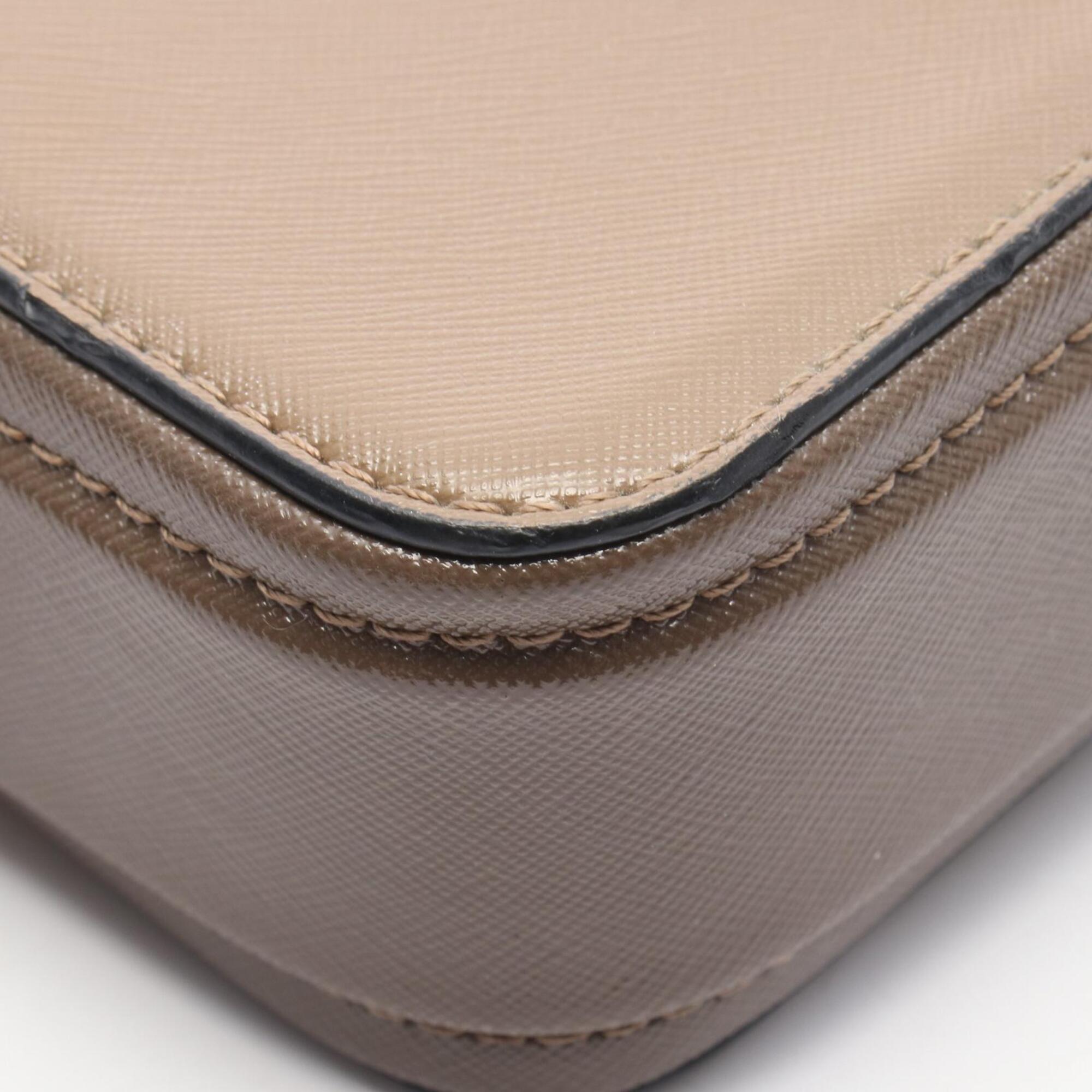 Marc Jacobs Gray Ivory Leather Handbag Shoulder Bag (Pre-Owned)