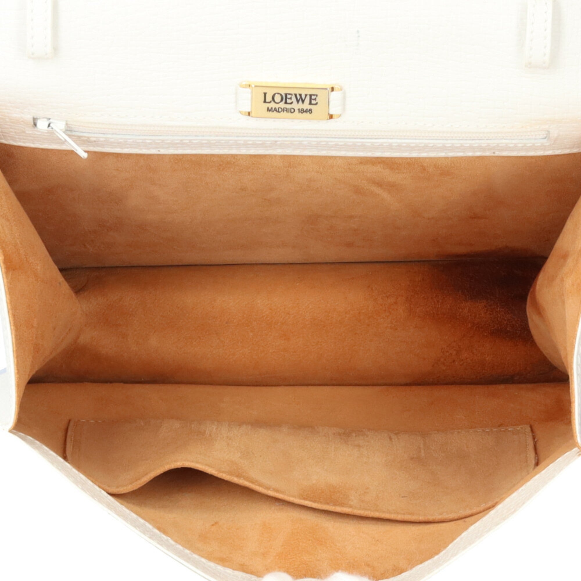 Loewe White Leather Handbag (Pre-Owned)