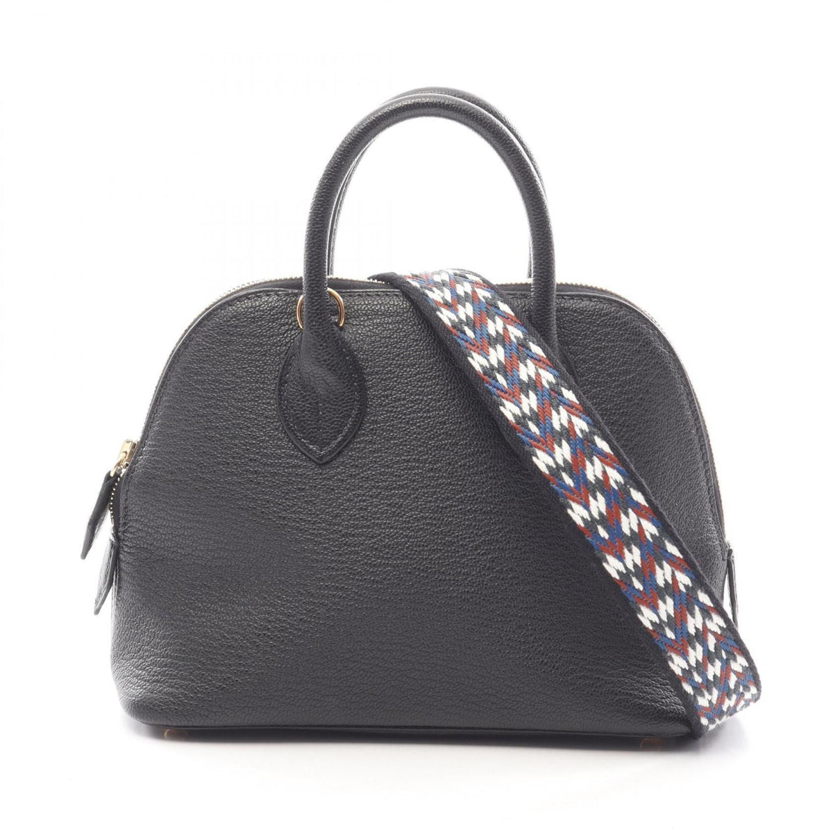 Hermes Black Chevre Leather Handbag (Pre-Owned)