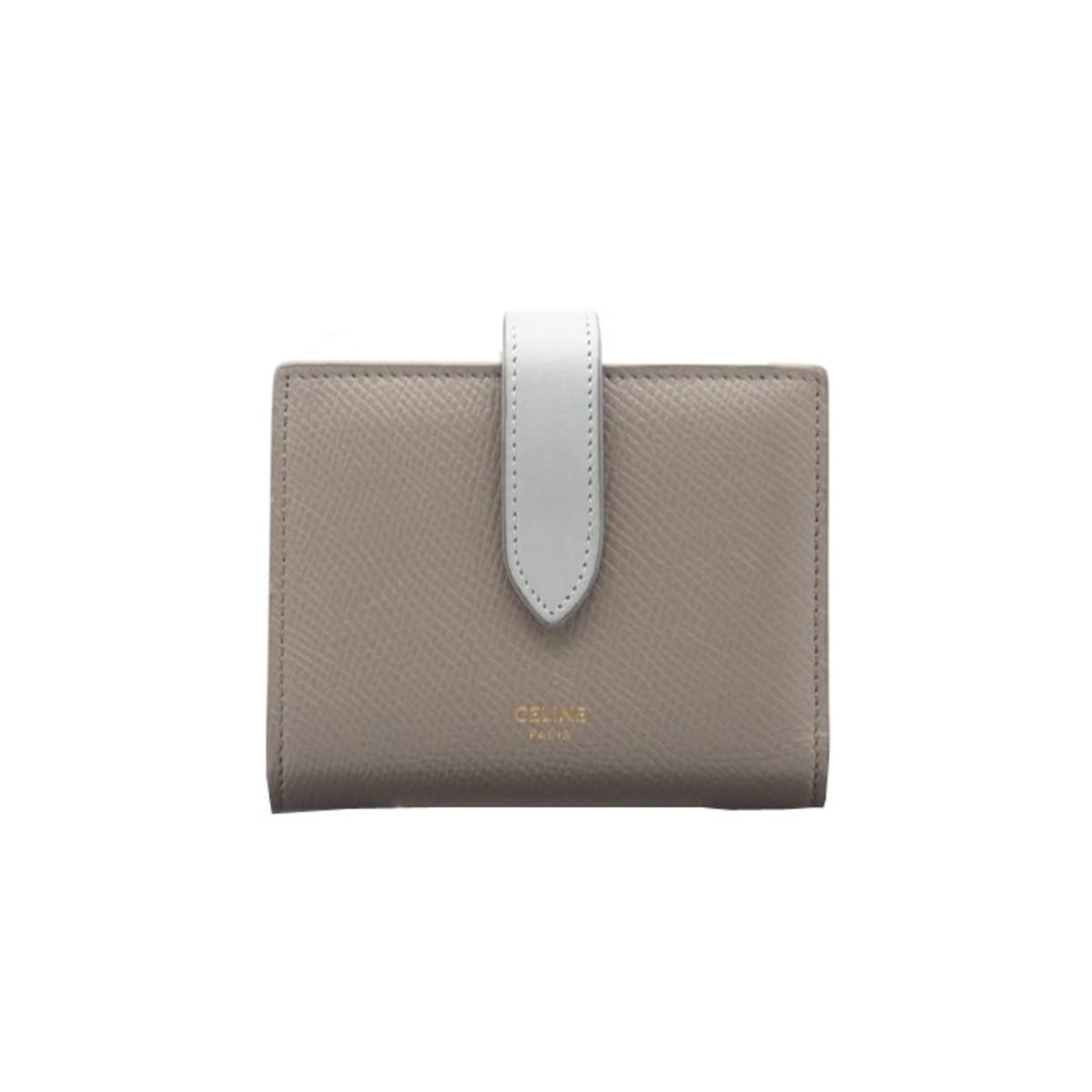 Celine Beige Blue Leather Wallet (Bi-Fold) (Pre-Owned)