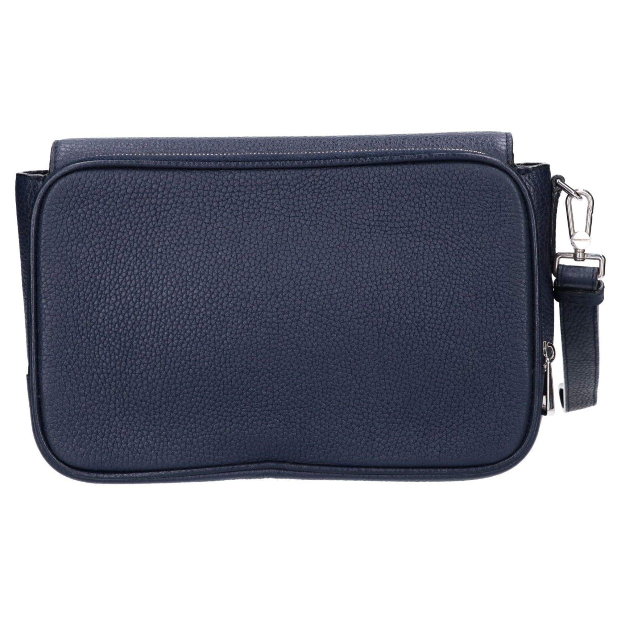 Bally Navy Leather Clutch Bag (Pre-Owned)