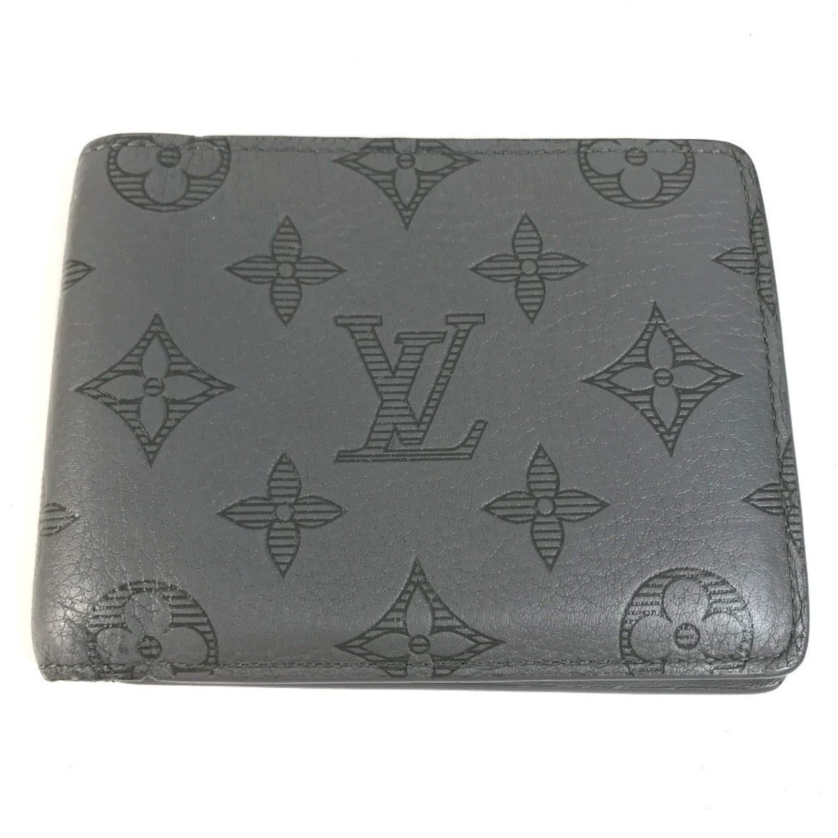 Louis Vuitton Monogram Shadow Gray Monogram Shadow Wallet (Bi-Fold) (Pre-Owned)